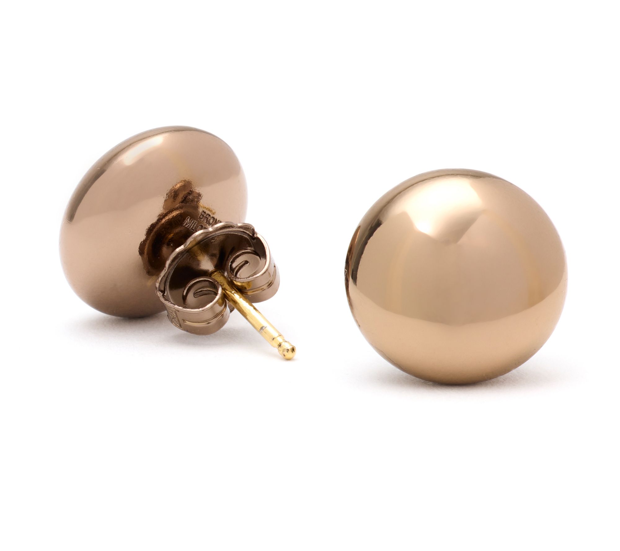 "As Is" David Markstein Bronze Nuovo Bead Stud Earrings