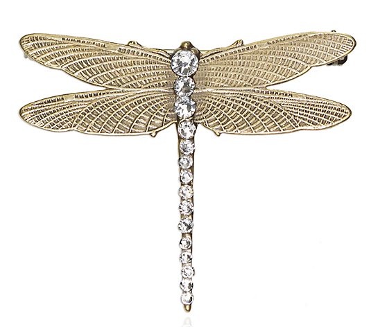 Anne Koplik Crystal Dragonfly Pin