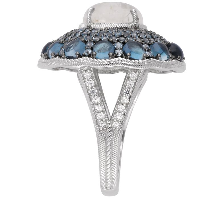 Judith Ripka Sterling Multi-Gemstone Ring - QVC.com