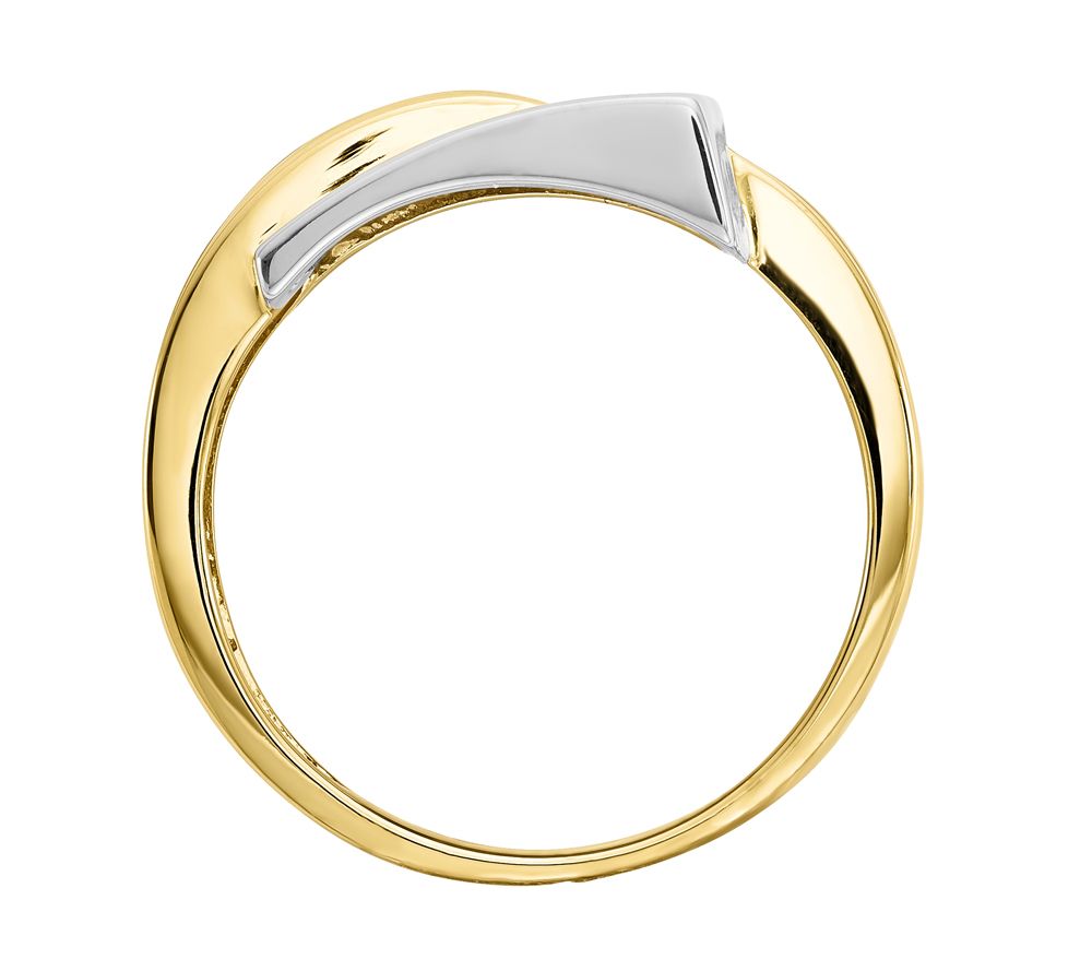 14K Gold Two-Tone Buckle Ring - QVC.com