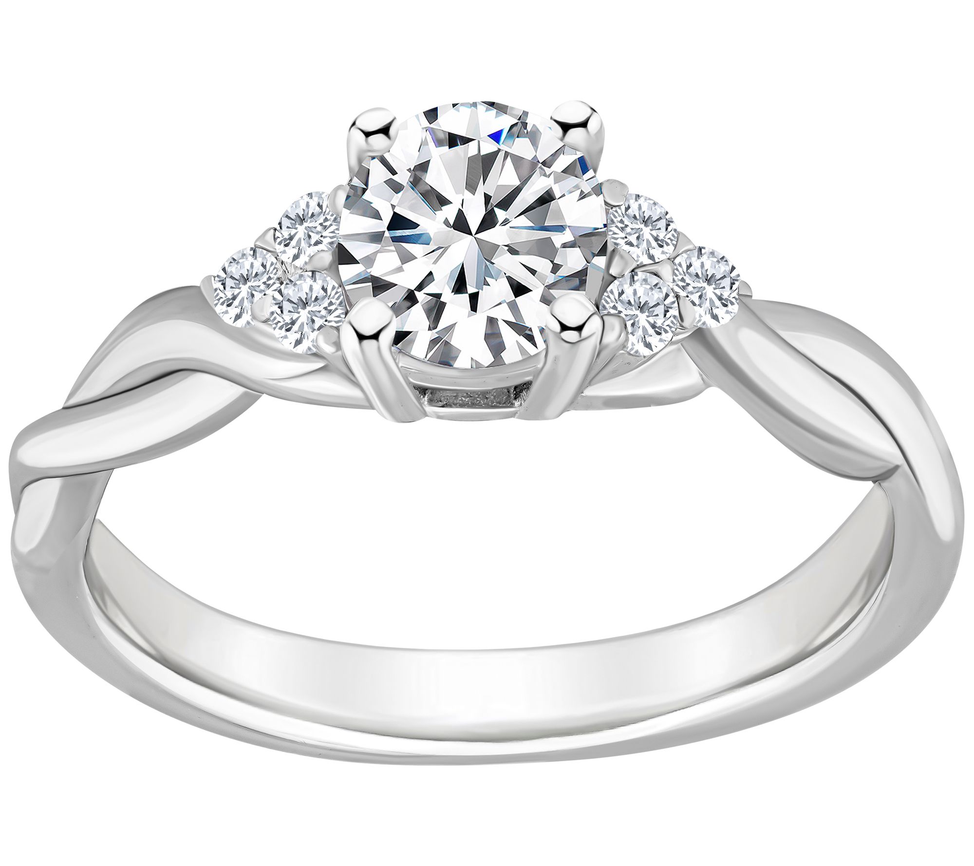 Affinity 0.80 cttw Diamond Engagement Twist Ban d Ring, 14K