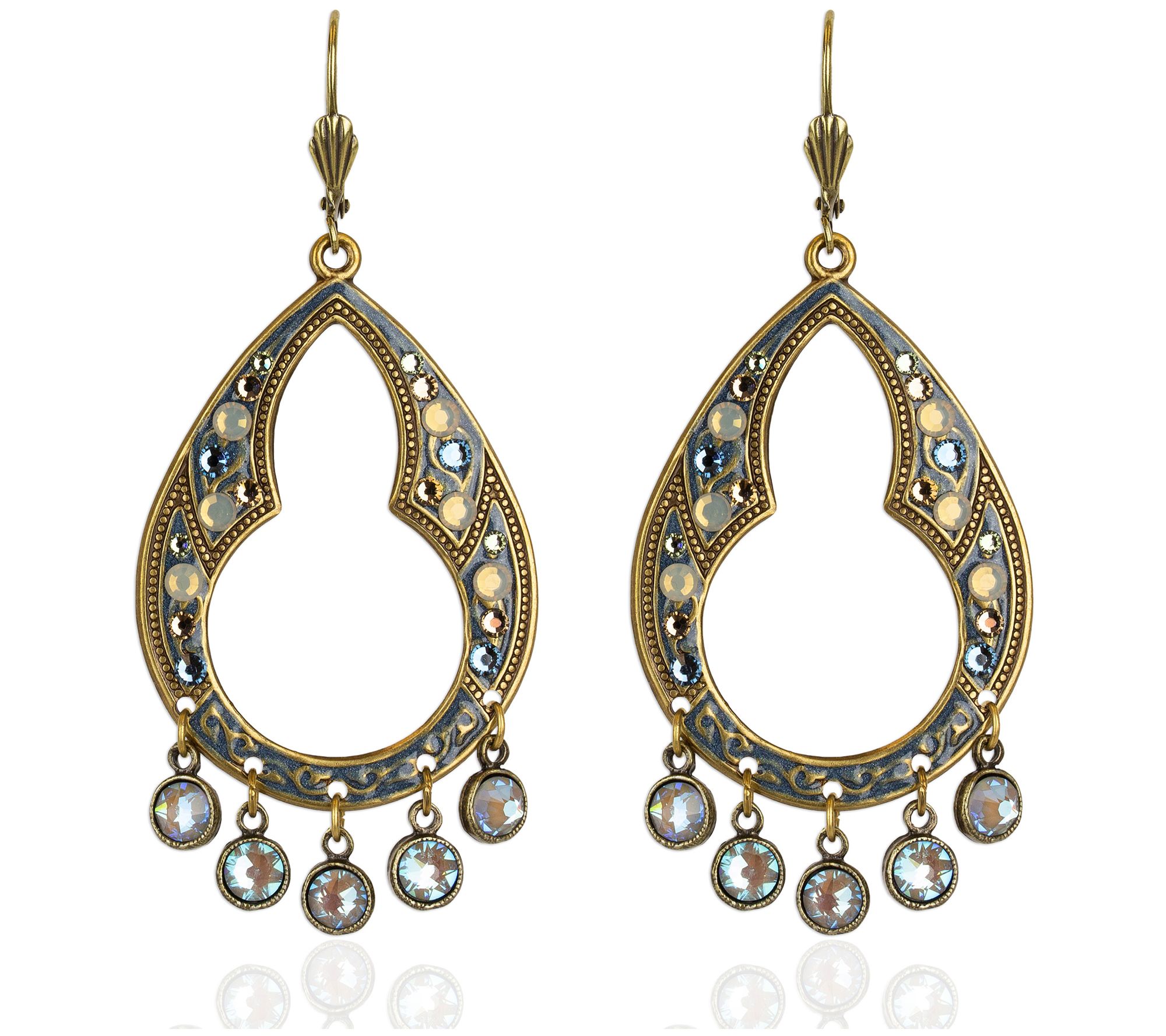 Anne Koplik Boho Keyhole Crystal Chandelier Ear rings - QVC.com