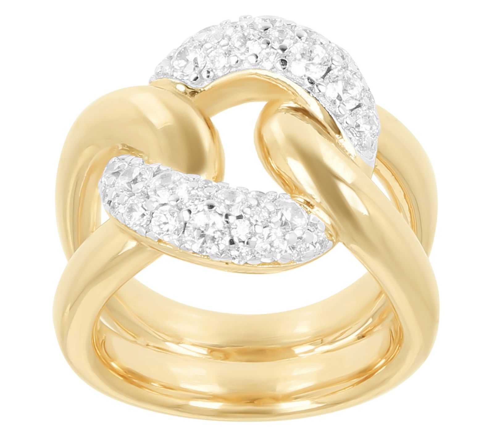 Louis Dell'Olio Pave Curb Link Ring, Sterling Slver