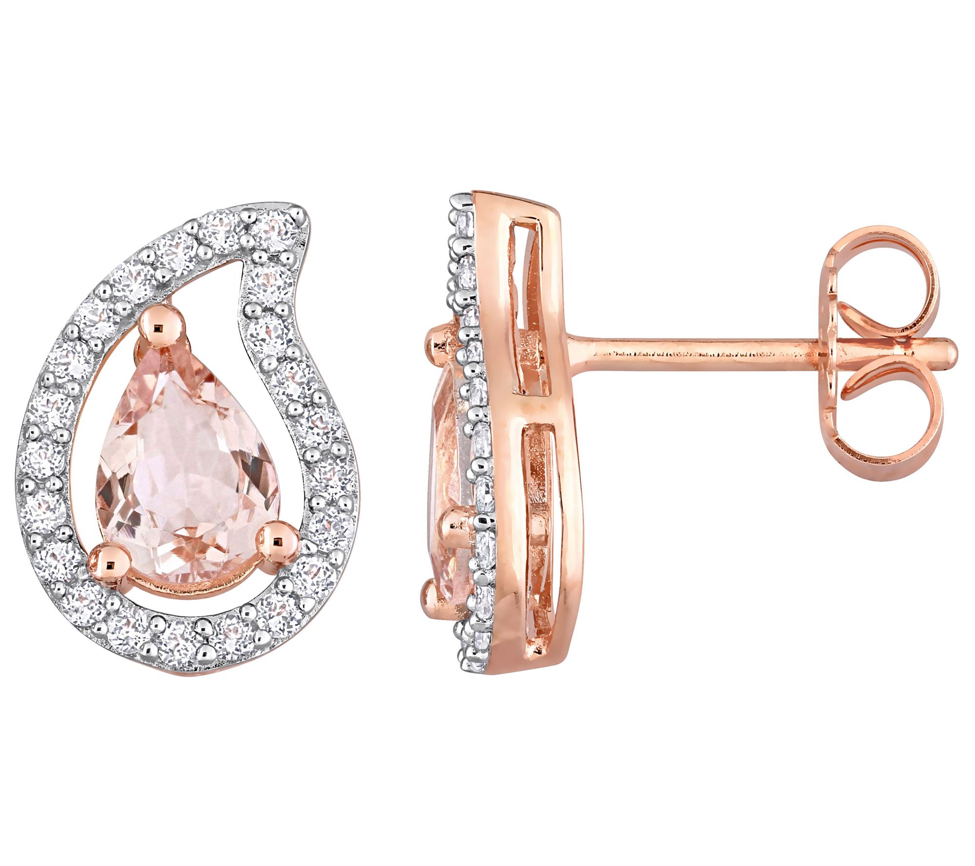 Qvc deals morganite earrings