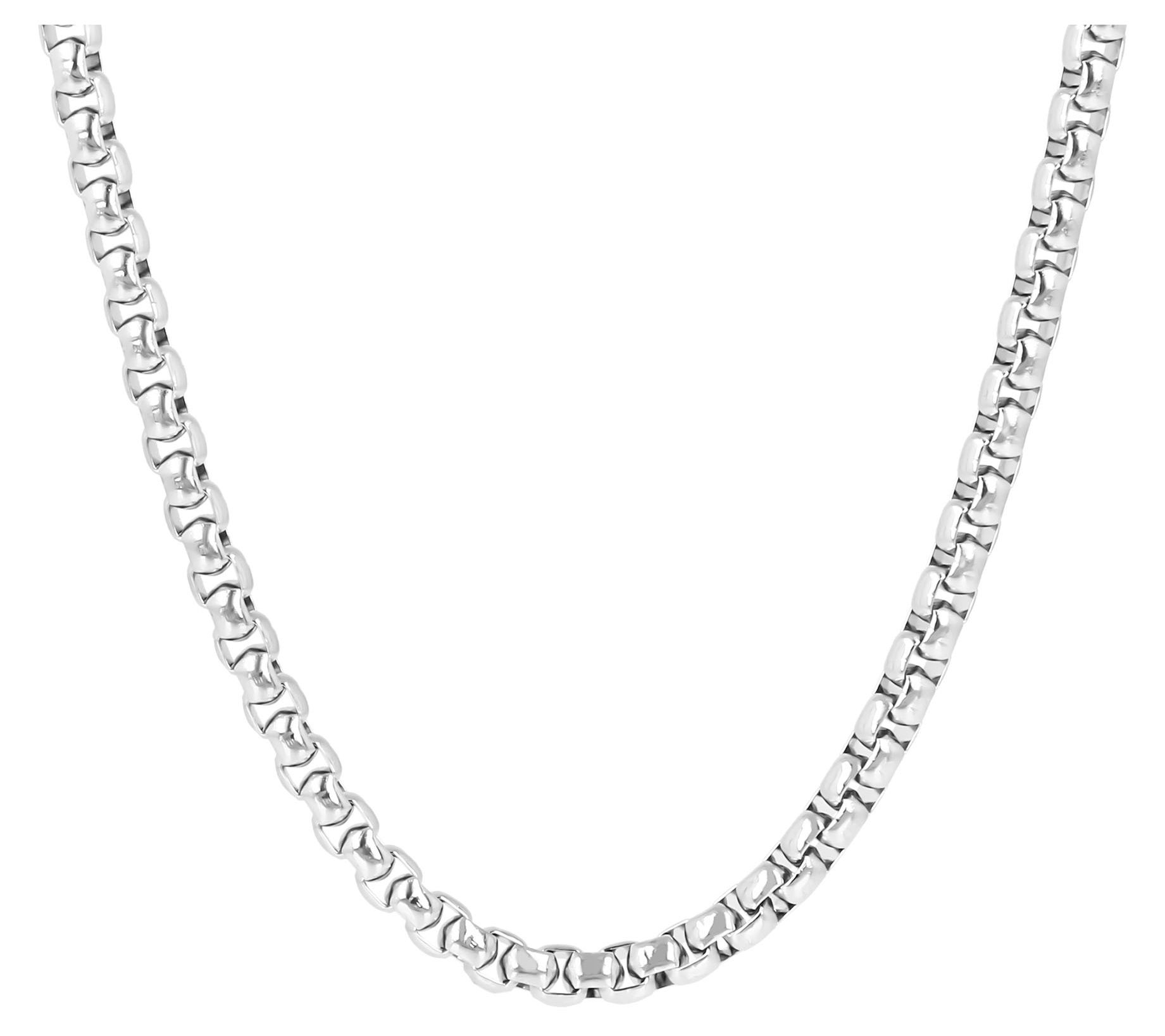 Steel by Design Adjustable Polished Box Chain Ncklace