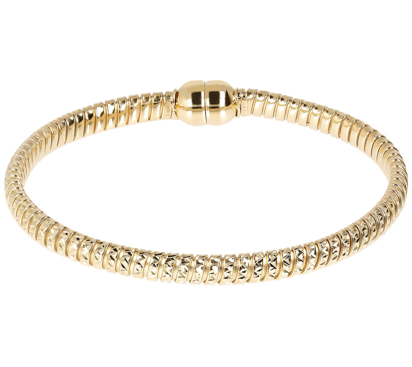 Alberto Milani Tubogas Bracelet w/ Magnetic Closure, 14K Gold
