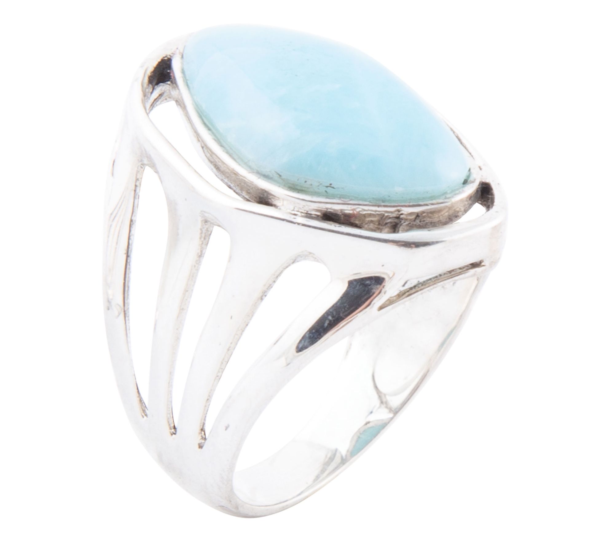 Barse Artisan Crafted Sterling Silver AbstractLarimar Ring