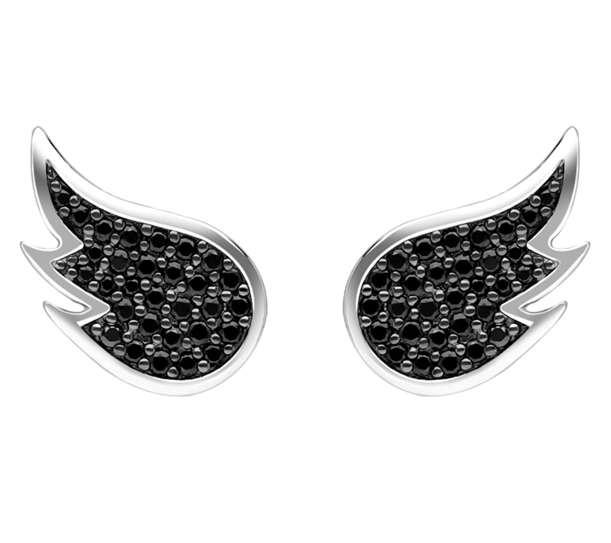Margo Manhatttan Sterling Silver Black Spinel Ariel Earrings
