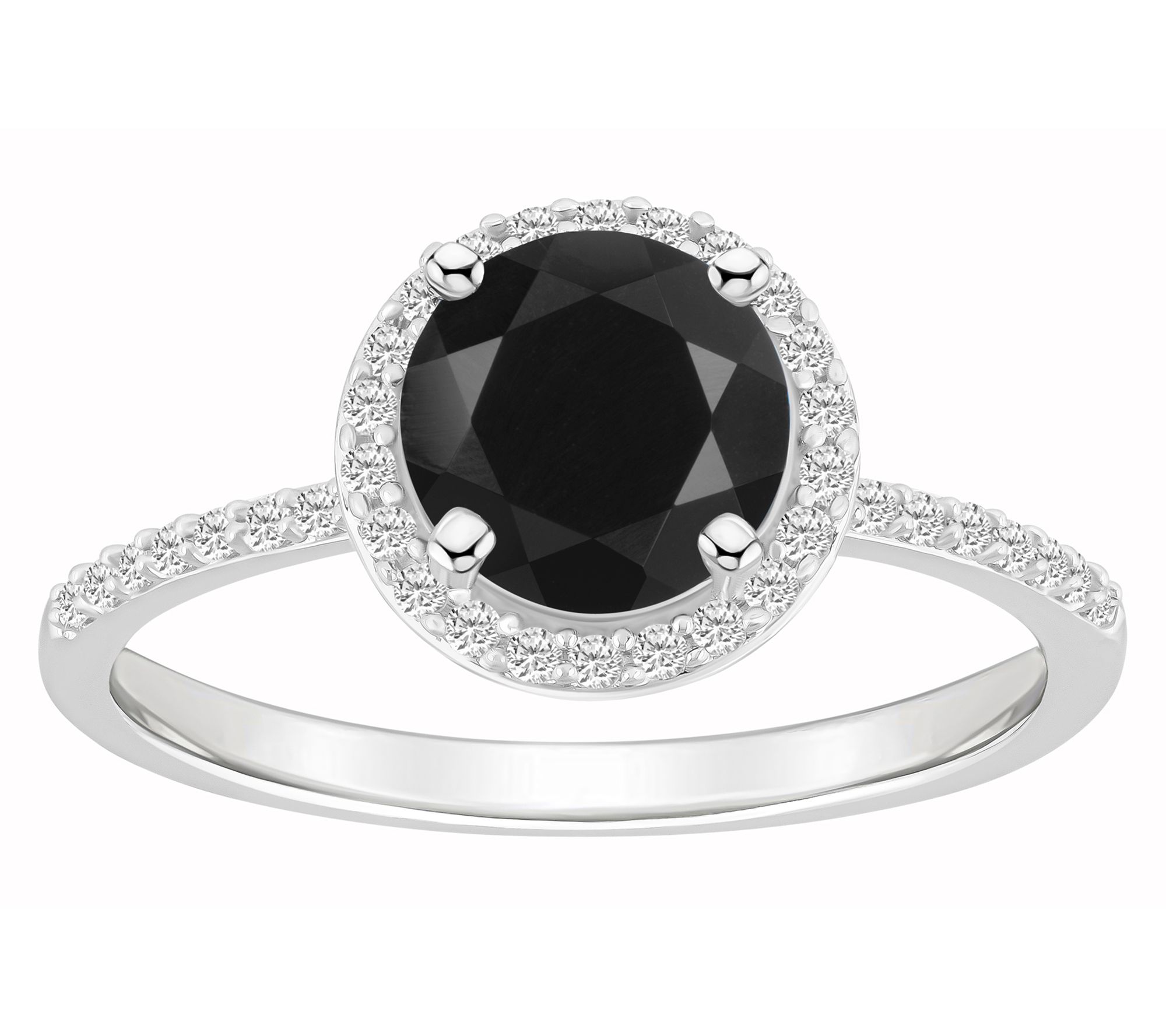 Affinity Gems Onyx & Created White Sapphire Ring, 10K Gold