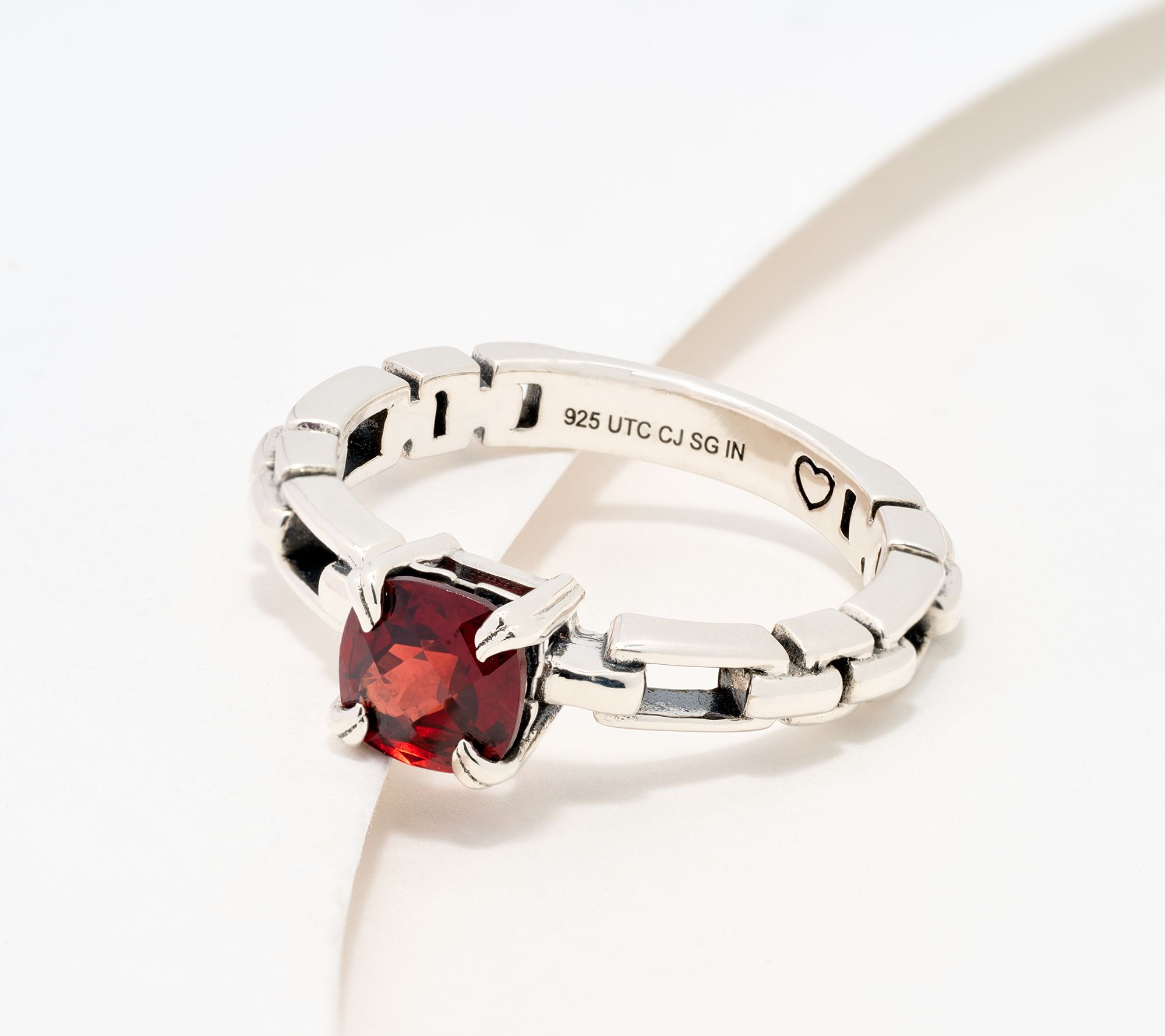Christian James by Scott Grimes Sterling Silver Round Gemstone Luciano Ring