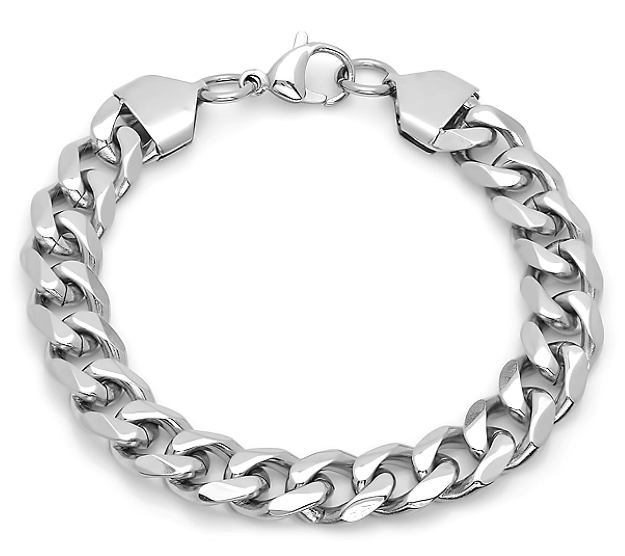 Steel By Design Men's 8" Curb Link Chain Bracelet