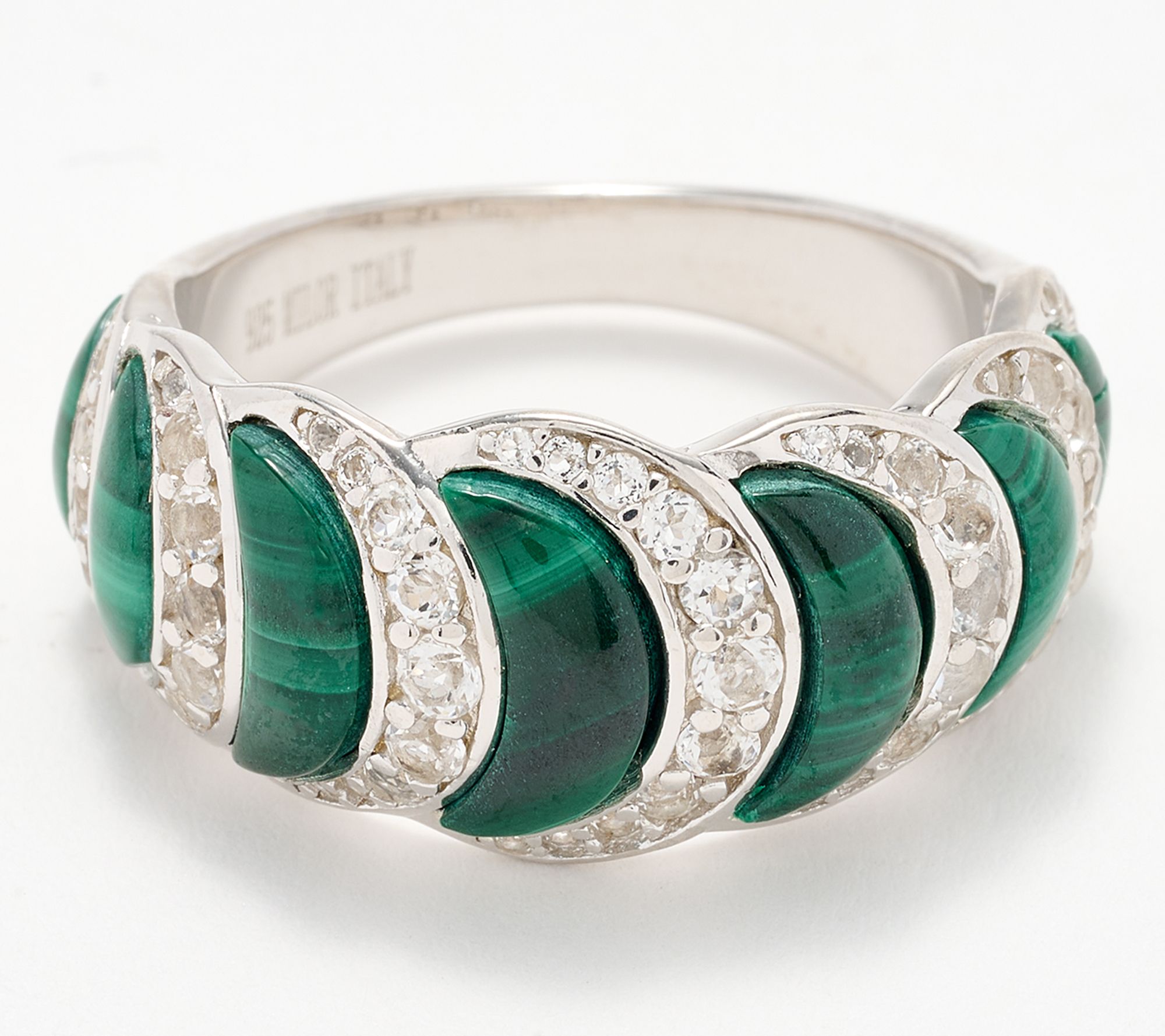 "As Is" David Markstein Sterl Gemstone Band Ring