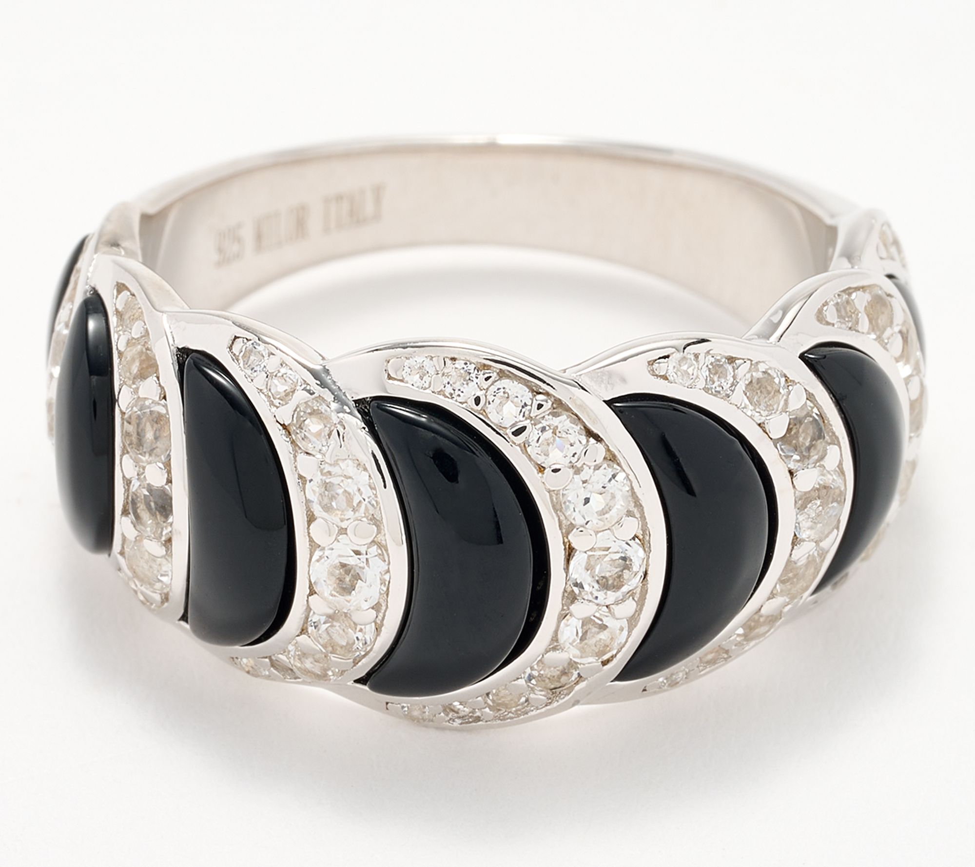 "As Is" David Markstein Sterl Gemstone Band Ring