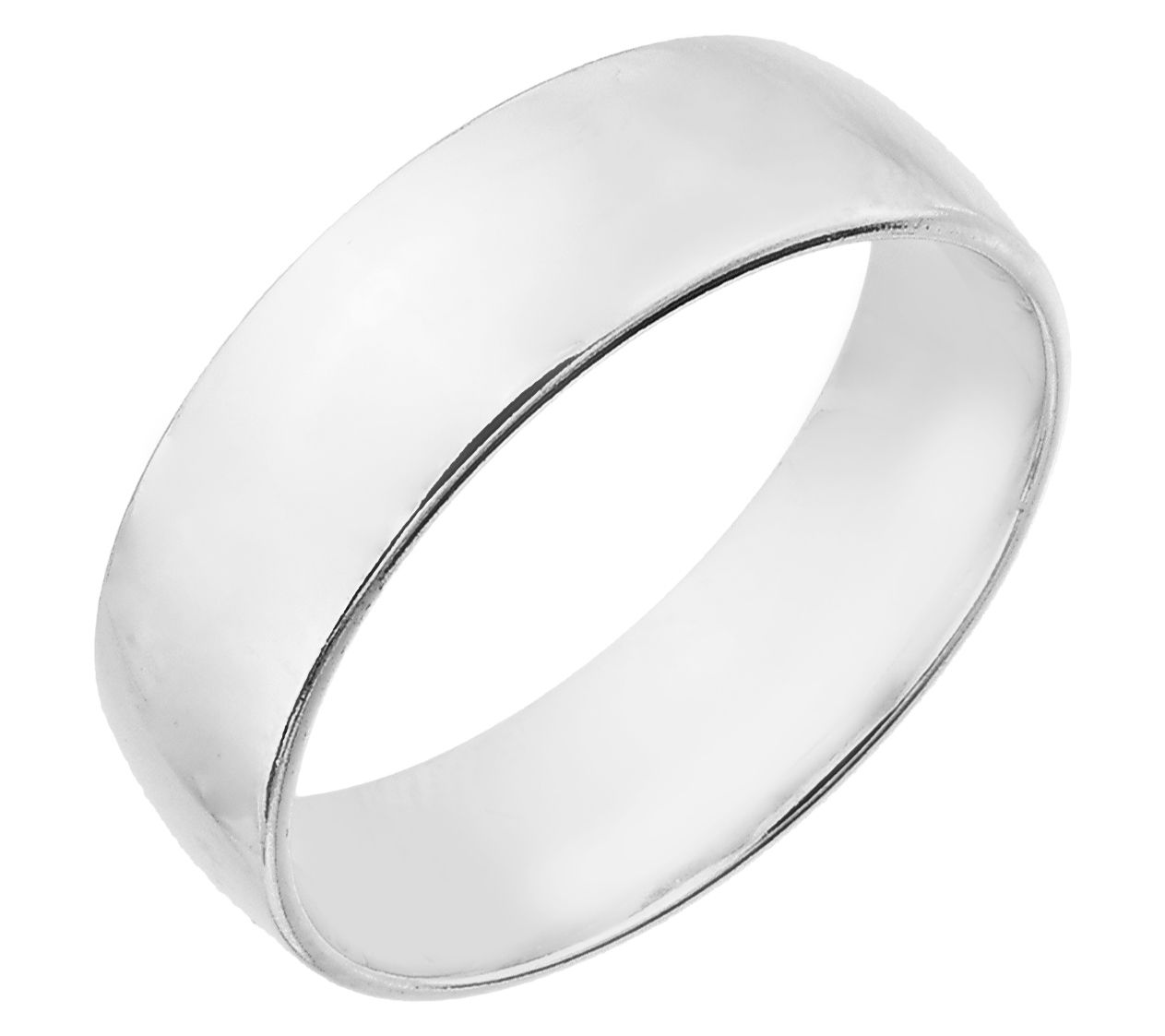Silver Style 6mm Solid Polished Band Ring, Sterling