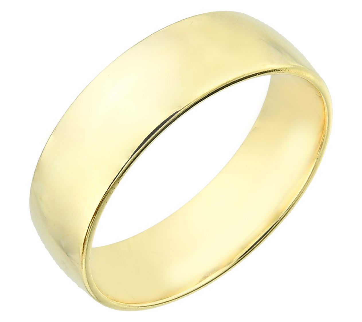 Silver Style 6mm Solid Polished Band Ring, Sterling