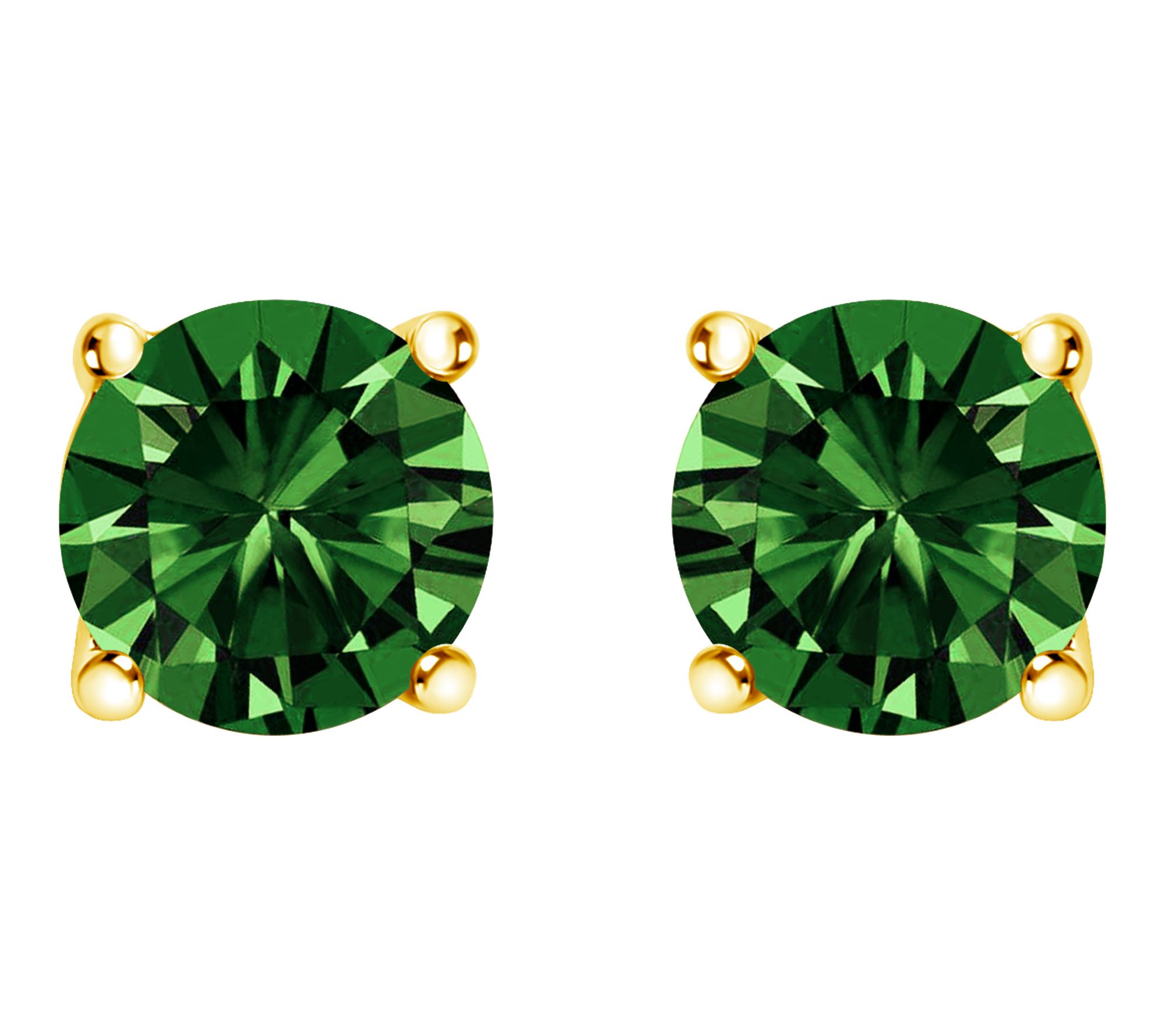 Haus of Brilliance 1.00 cttw Green Lab Grown Earrings, 14K