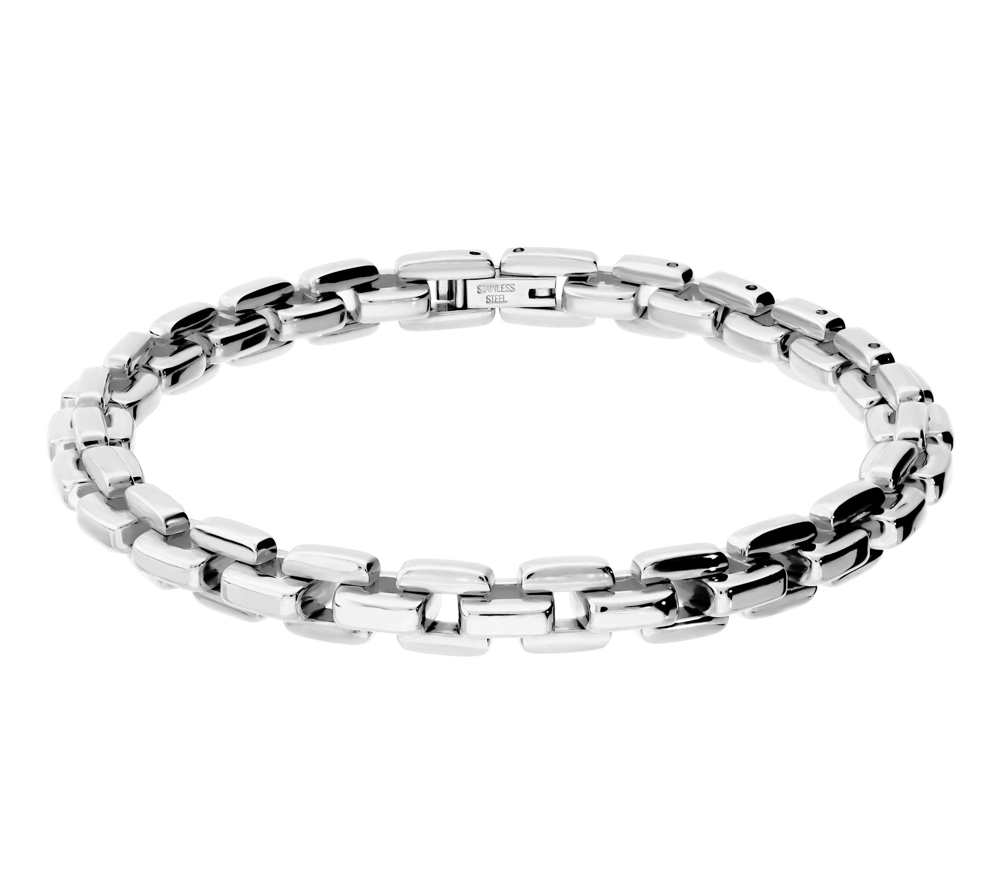  Steel By Design Square Link Bracelet