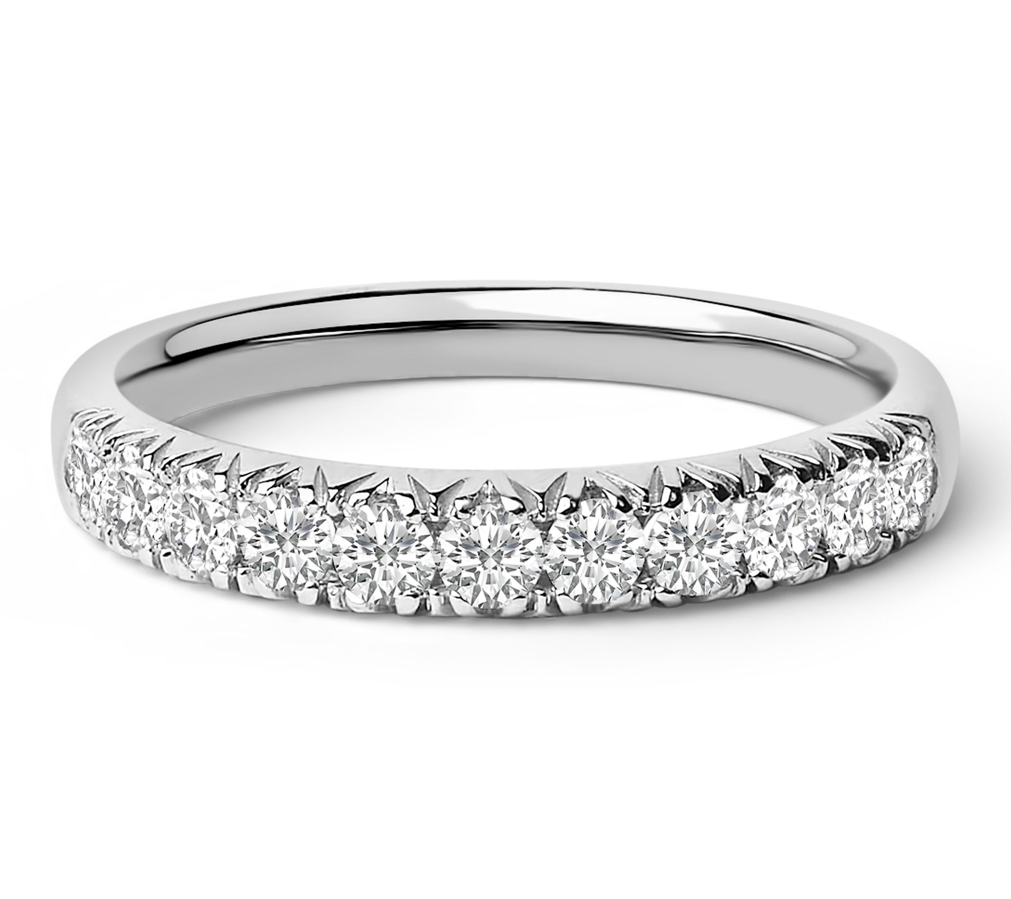 Haus of Brilliance 0.50 cttw Diamond Half Etern ity Ring, 14K