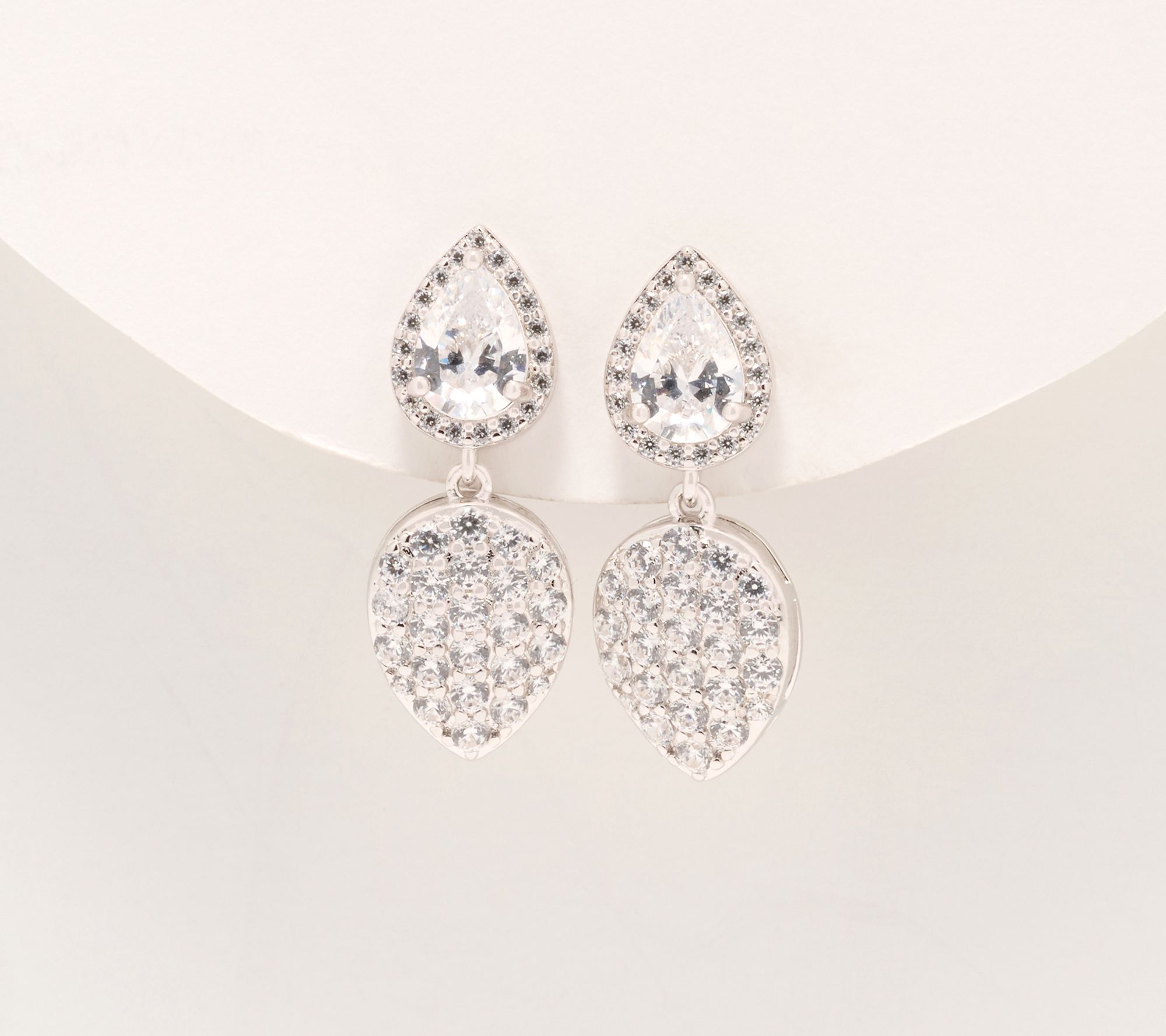 Diamonique x Kathy Levine Reflections Earrings, Sterling Silver