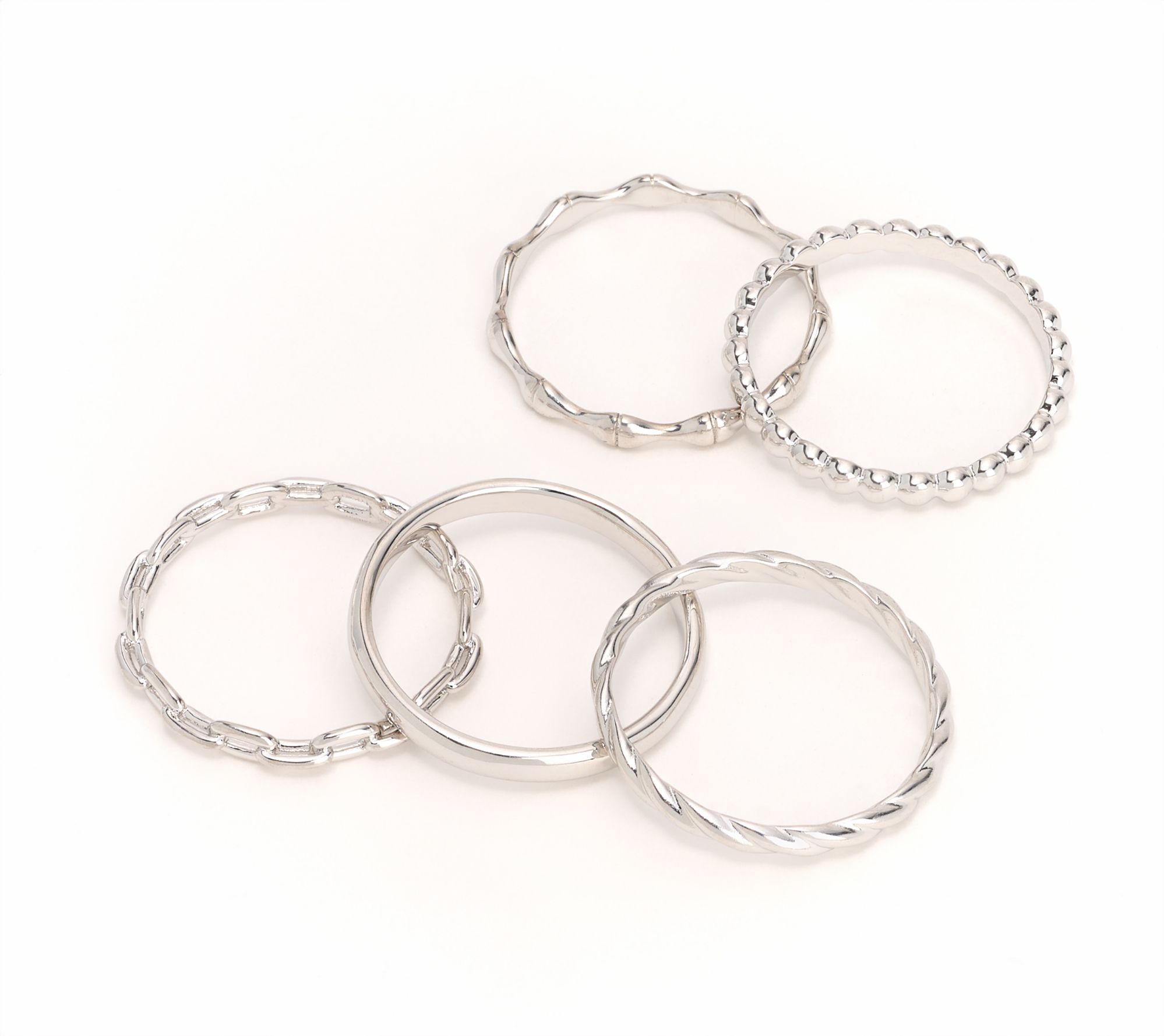 David Markstein Bronze Set of 5 Refined Stack Rings