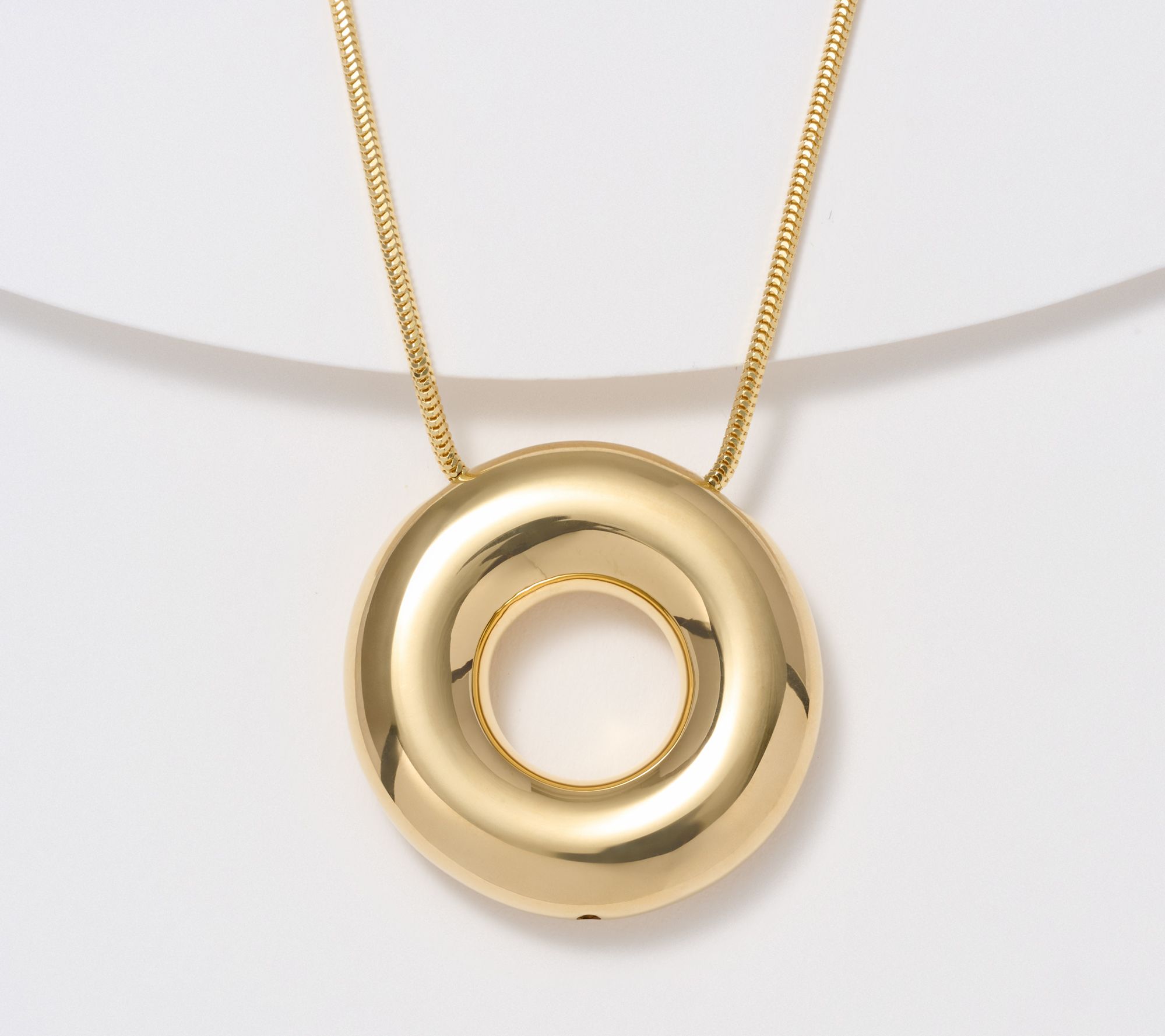 UltraFine 950 SilverSnake Chain 1.4mm Necklace with Round Pendant