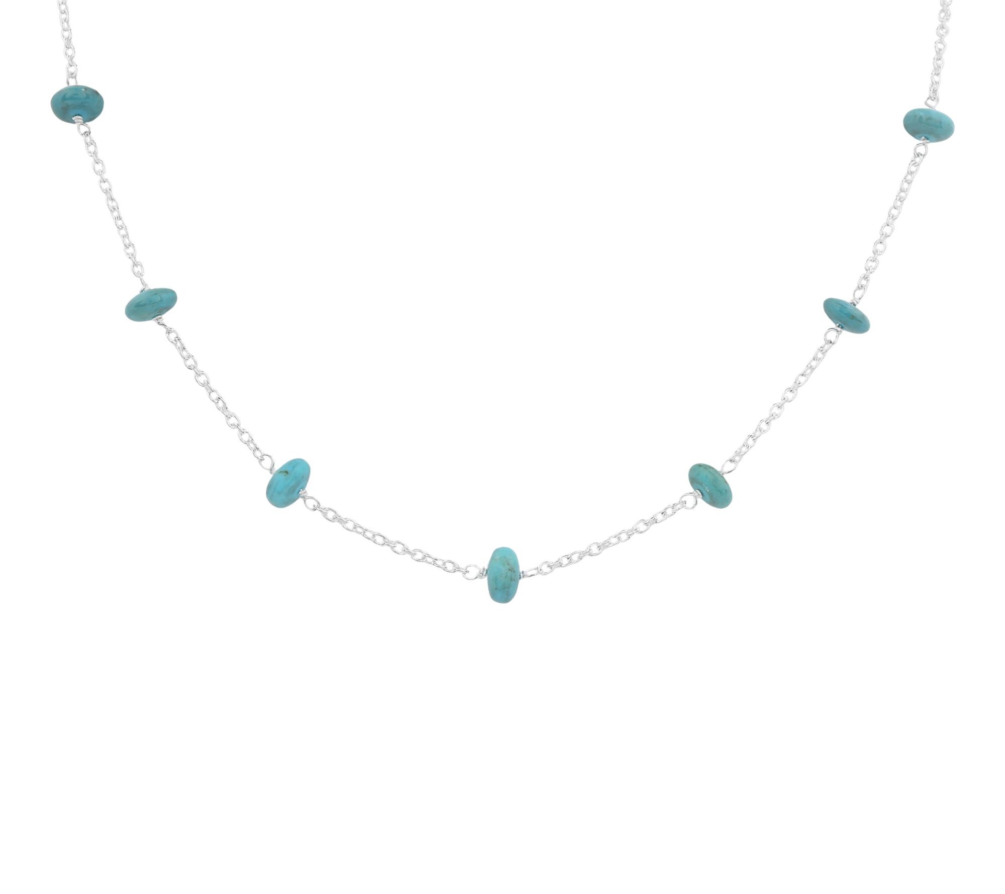 Sterling Silver Sleeping Beauty Turquoise Necklace