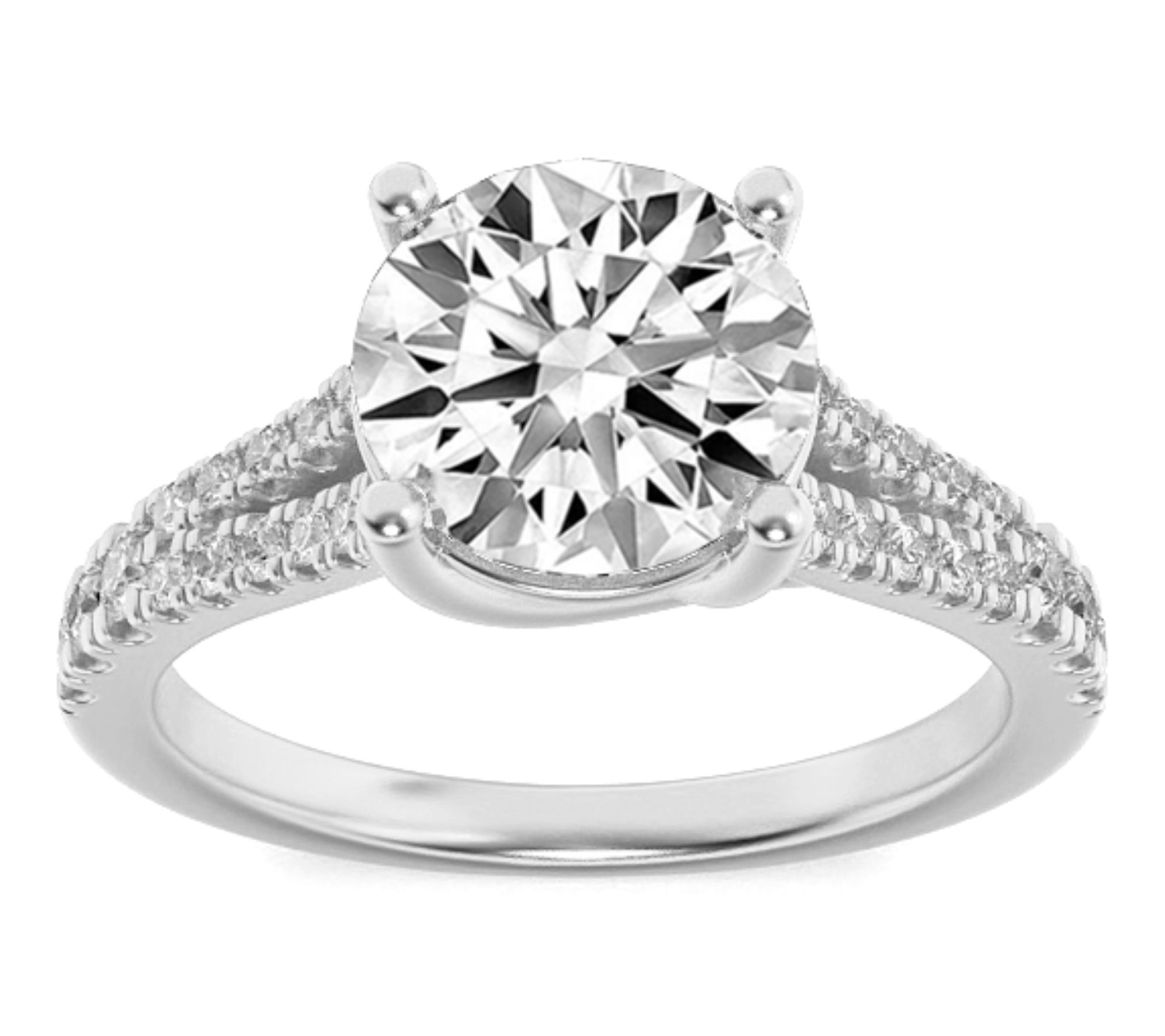 Fire Light 2.00 cttw Lab Grown Diamond Round Halo Ring, 14K
