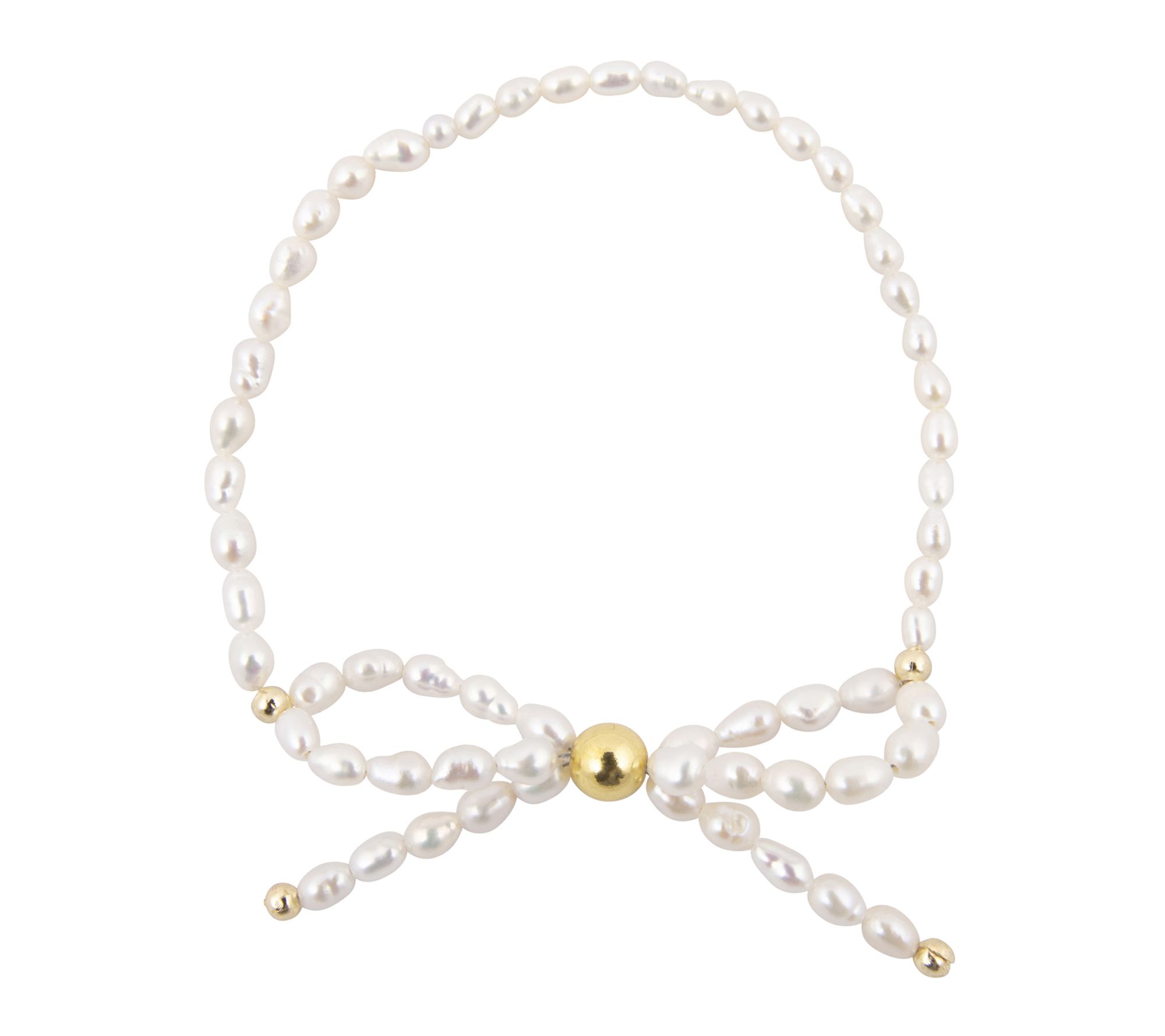 Barse Artisan Crafted Cultured Pearl Bow Stretch Bracelet