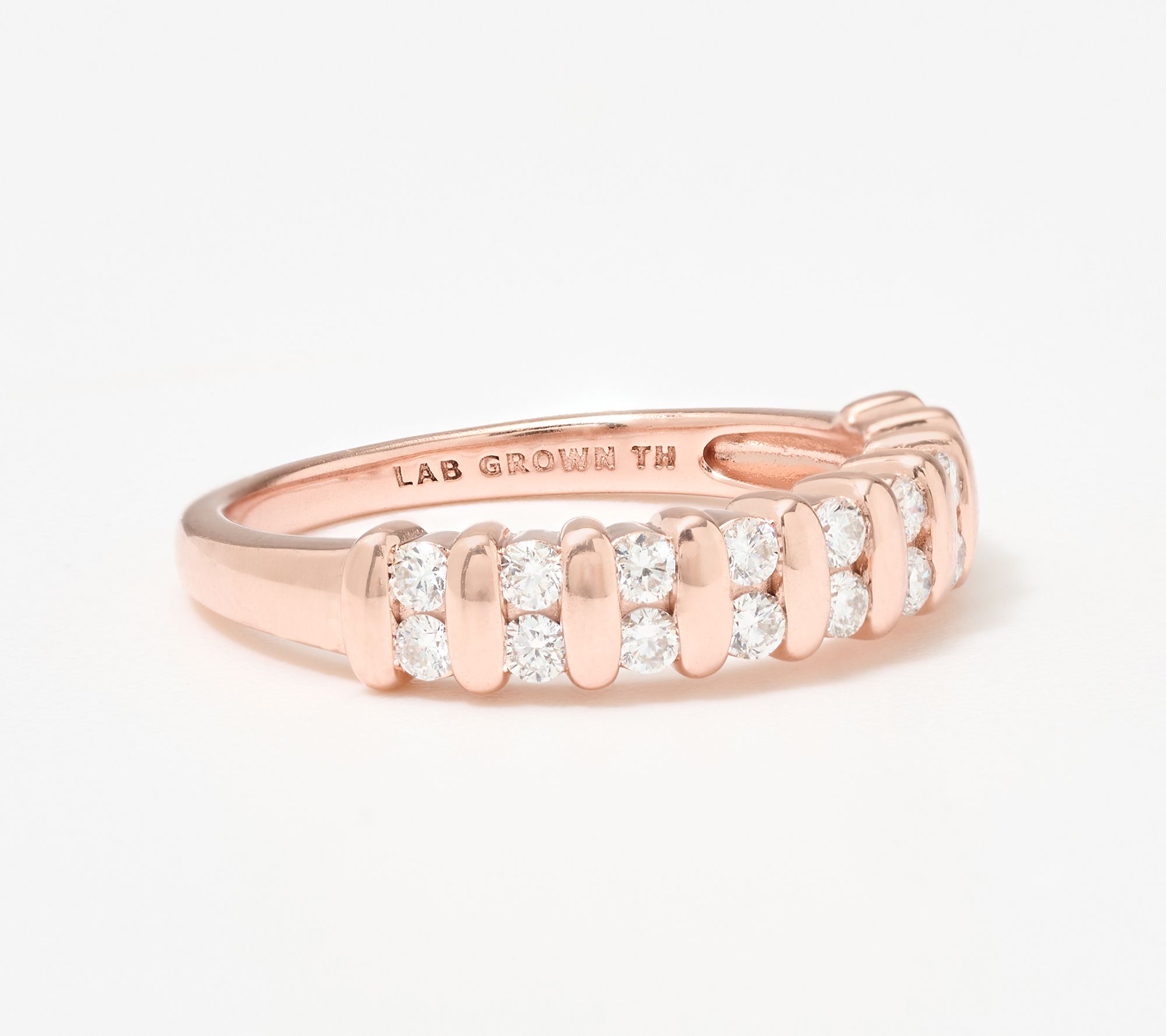  Fire Light Lab Grown Diamond 0.45 cttw Double Row Band Ring