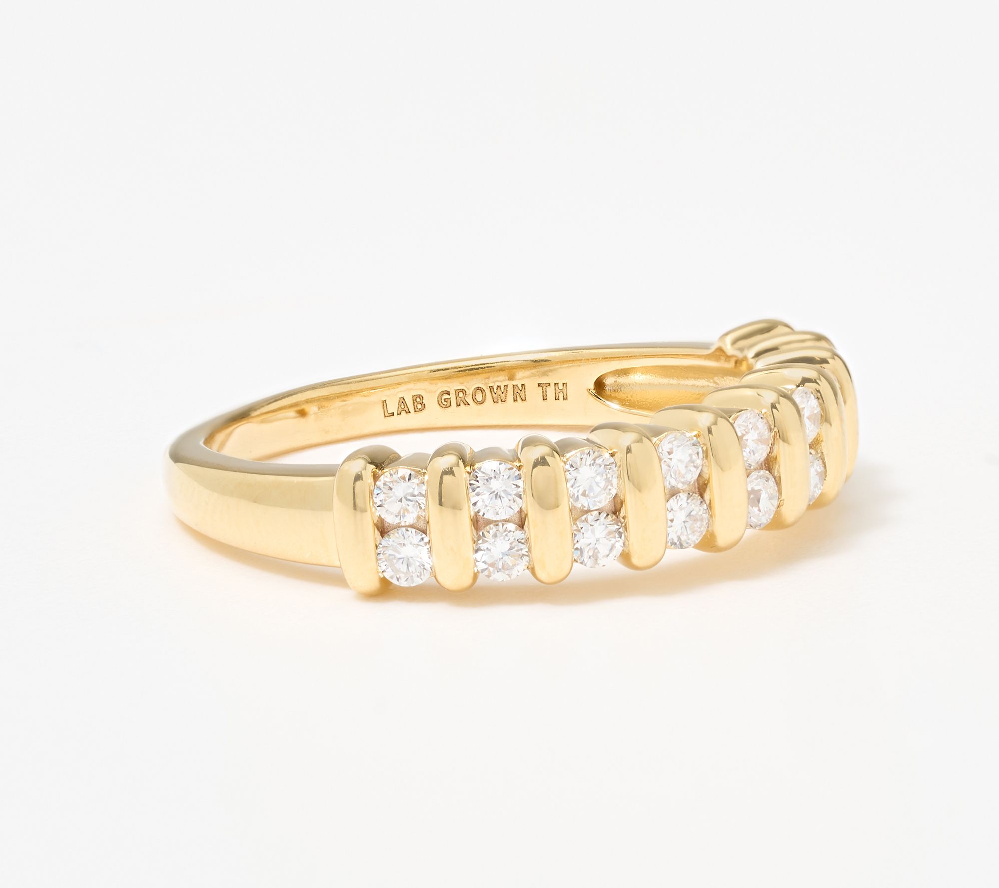 Fire Light Lab Grown Diamond 0.45 cttw Double Row Band Ring