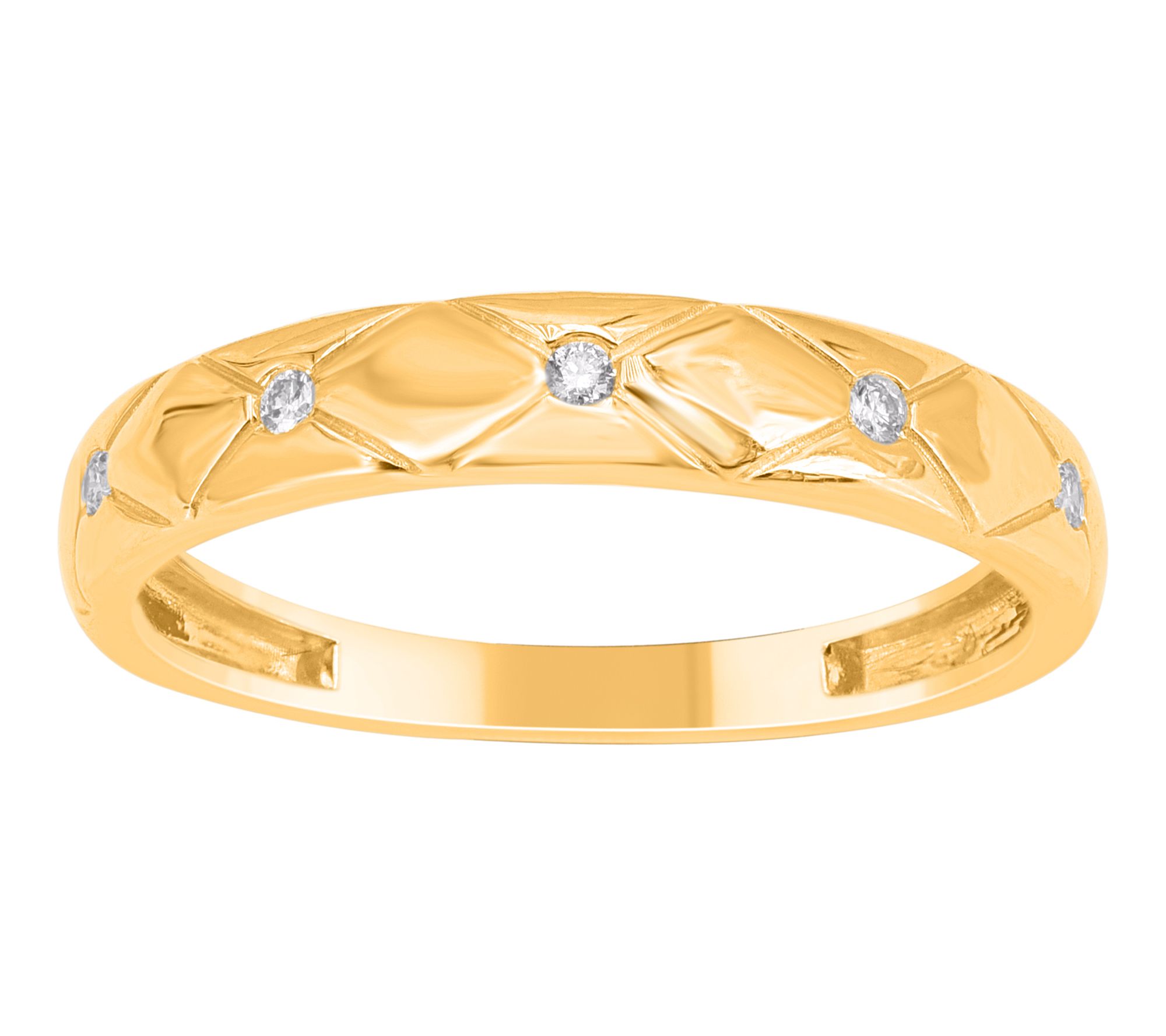 Affinity Diamonds Flush Set Band Ring, 14K Gold