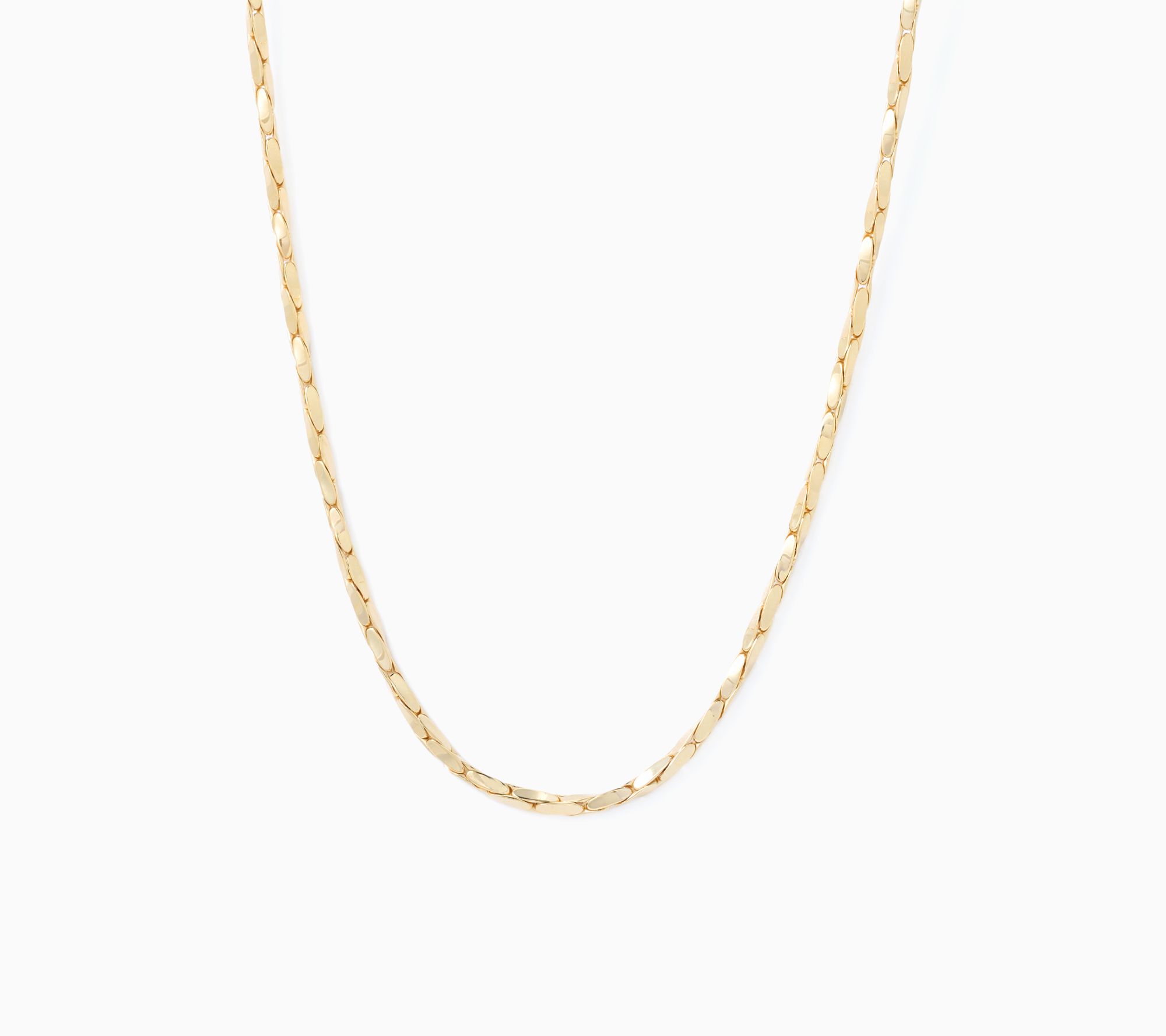 Christian James by Scott Grimes 14K Plated Shimmer Chain Necklace, 14.5g