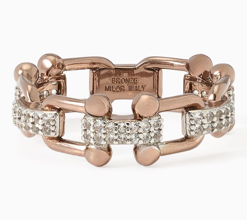 David Markstein Bronze Couture Status White Topaz Ring