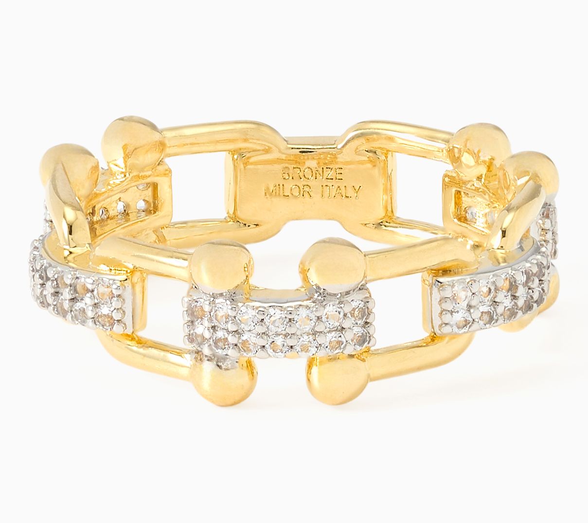 David Markstein Bronze Couture Status White Topaz Ring
