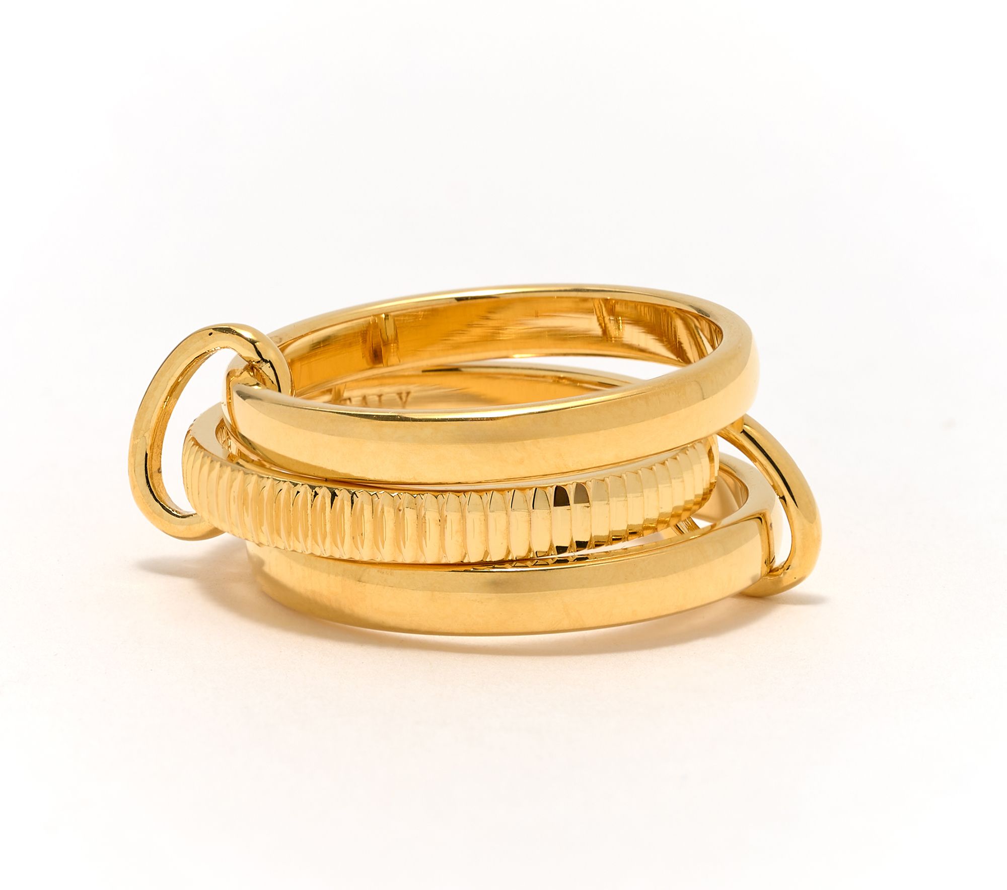 "As Is" David Markstein Bronze Luxe Interlocking Triple Ring
