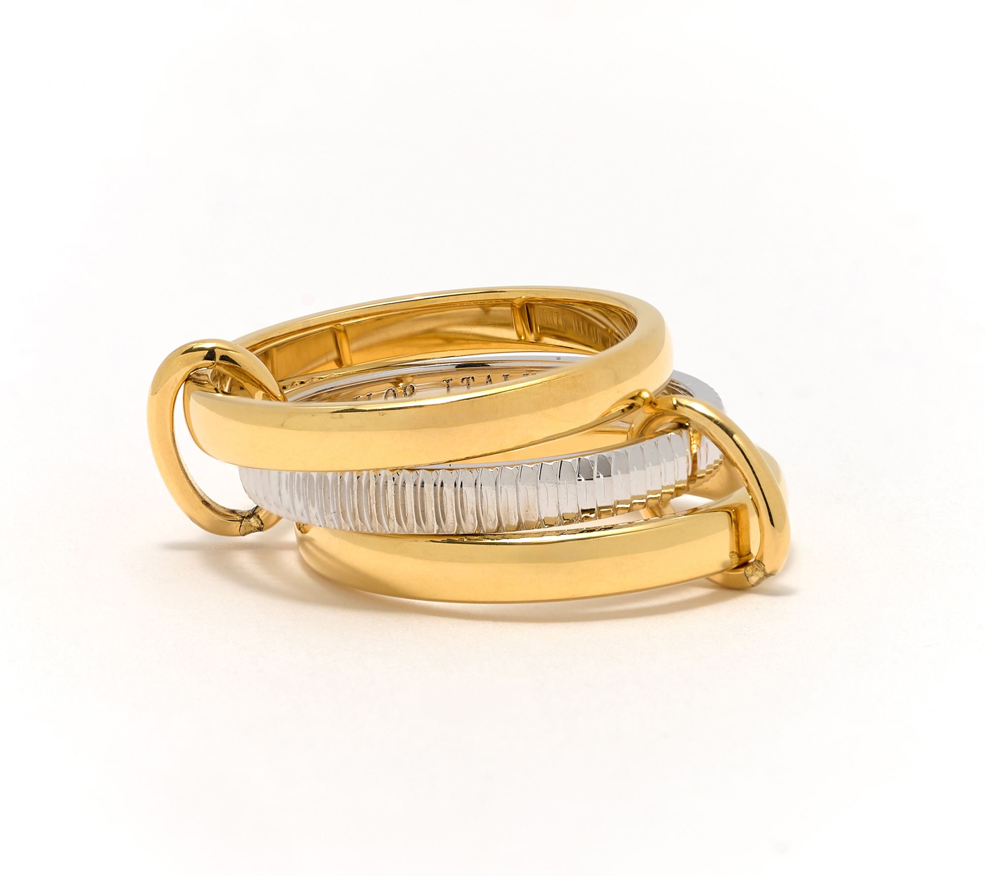 "As Is" David Markstein Bronze Luxe Interlocking Triple Ring