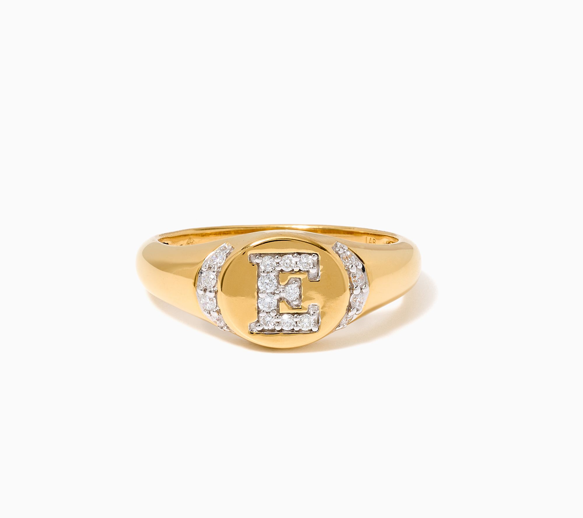 Fire Light Lab Grown Diamond 0.15 ctw Initial Ring, Sterling Silver