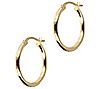 Italian Gold Polished 3/4" Round Hoop Earrings,14K