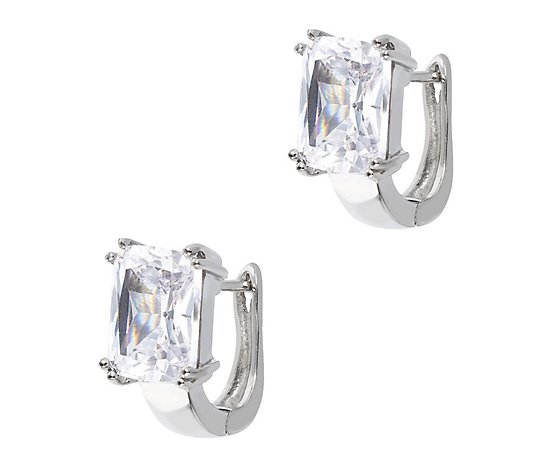 Steel By Design Emerald Cut Crystal Earrings