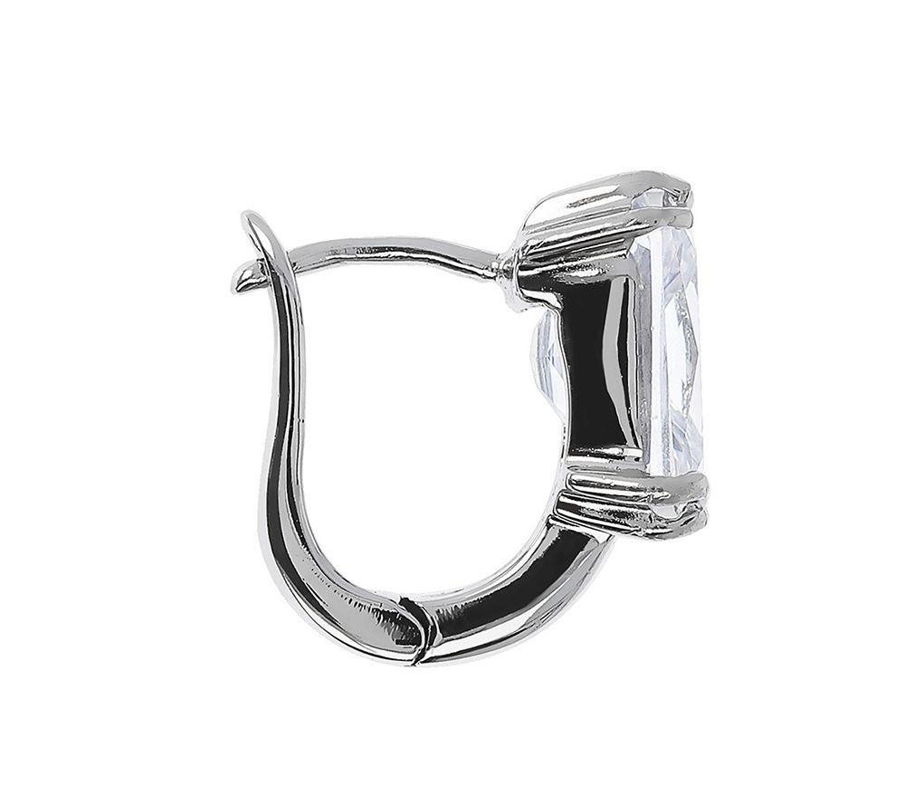 Steel By Design Emerald Cut Crystal Earrings - QVC.com