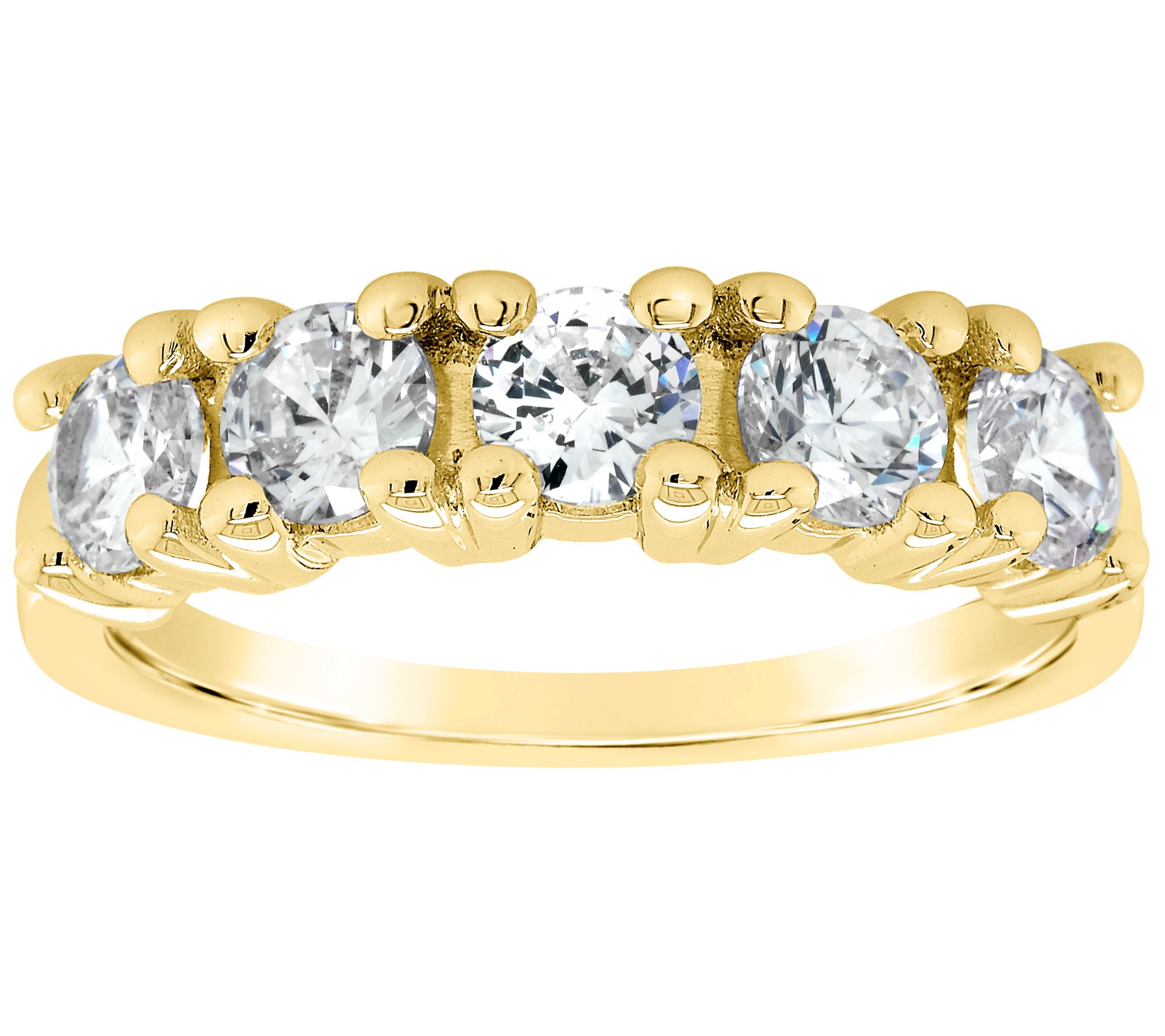 Affinity 1.20 cttw 5-Stone Diamond Band Ring, 14K