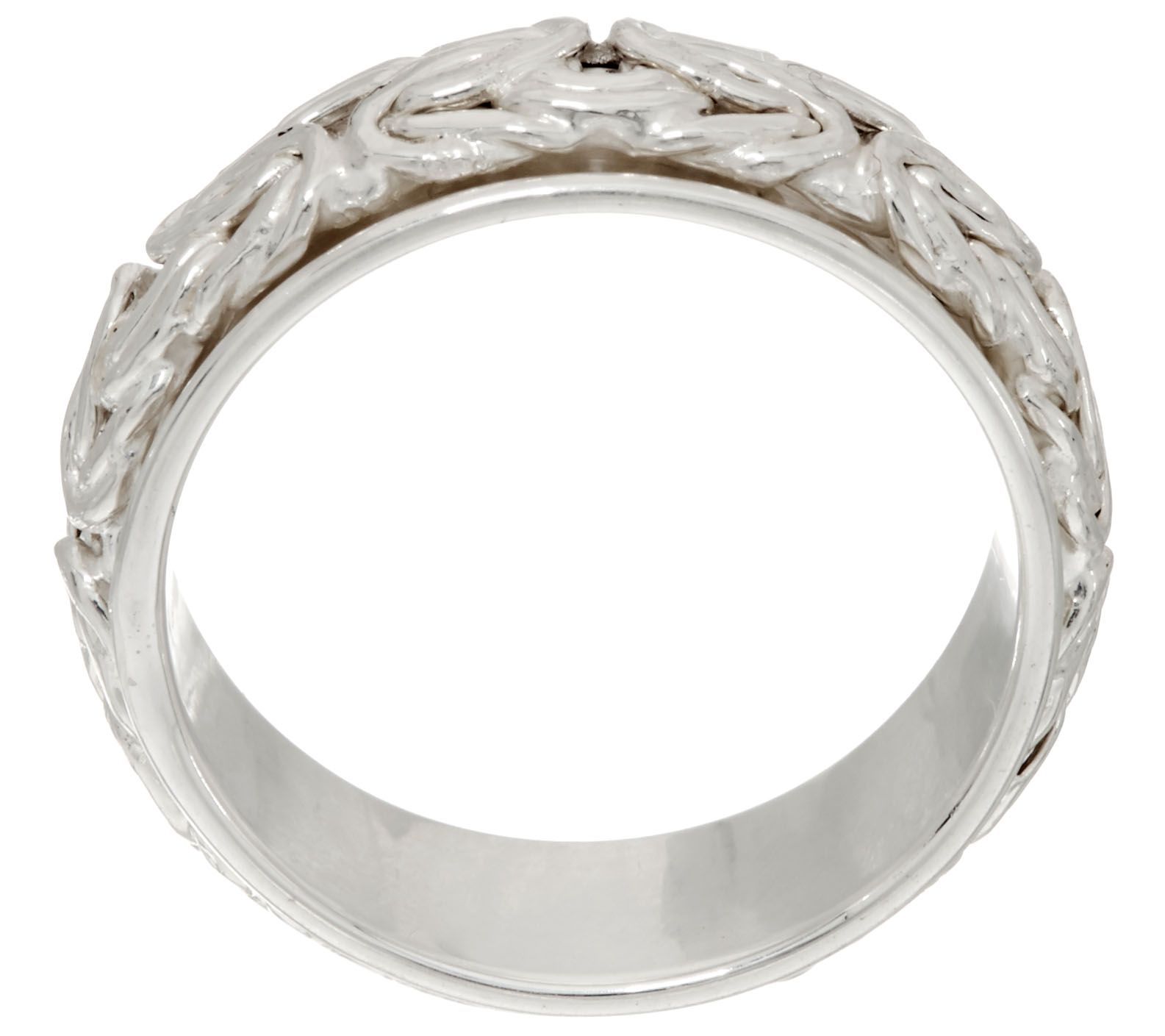Sterling Silver Byzantine Spinner Ring by Silver Style - QVC.com