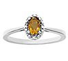 Affinity Gems Oval Gemstone Ring w/ Diamond Accent, Sterling