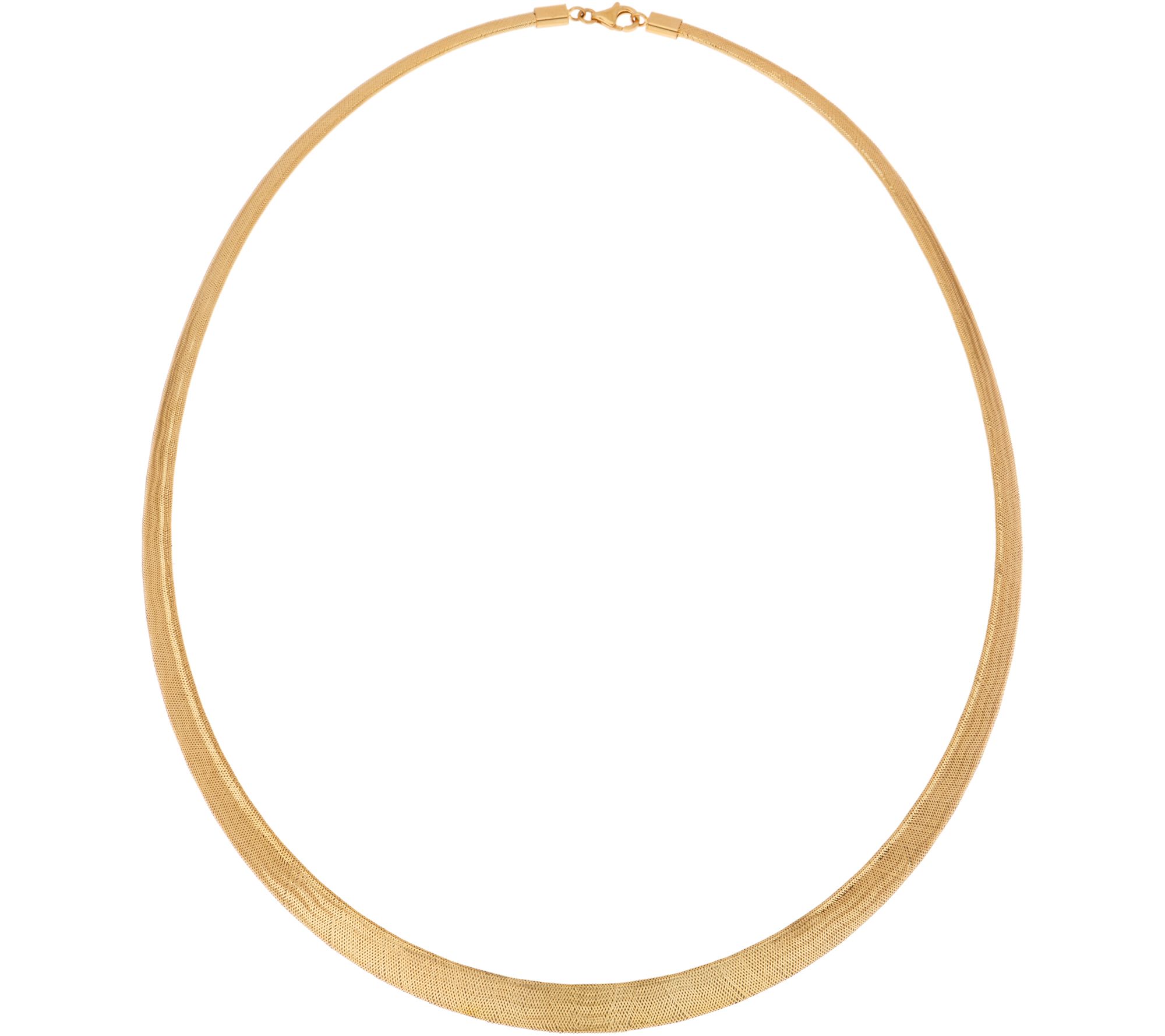 14k italian shop gold omega necklace