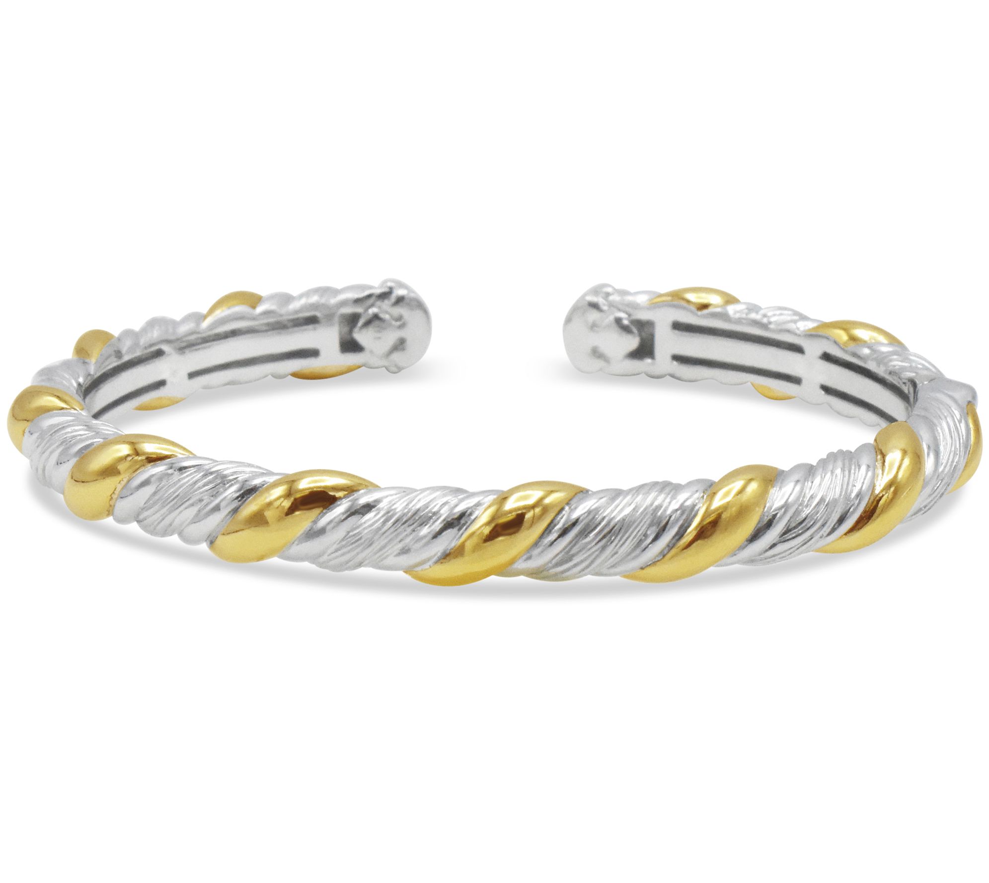 Ariva Sterling Silver & 14K Clad Twisted Cuff