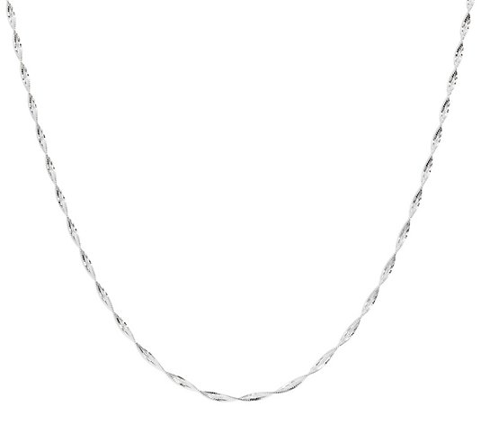 UltraFine Silver 18" Twisted Chain Necklace 4.8g