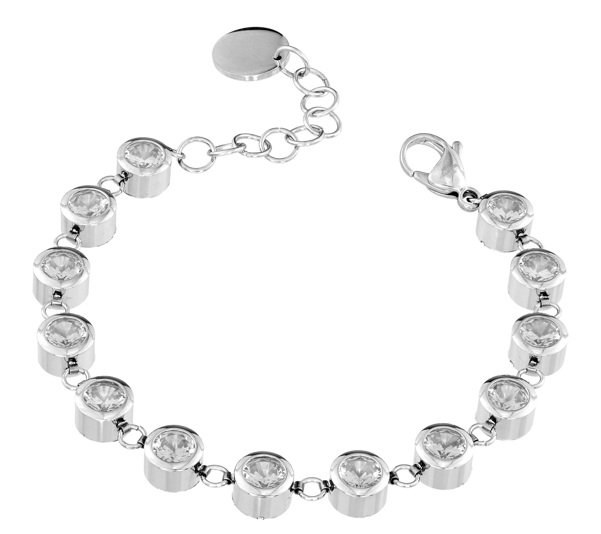 Steel by Design Crystal Station Bracelet