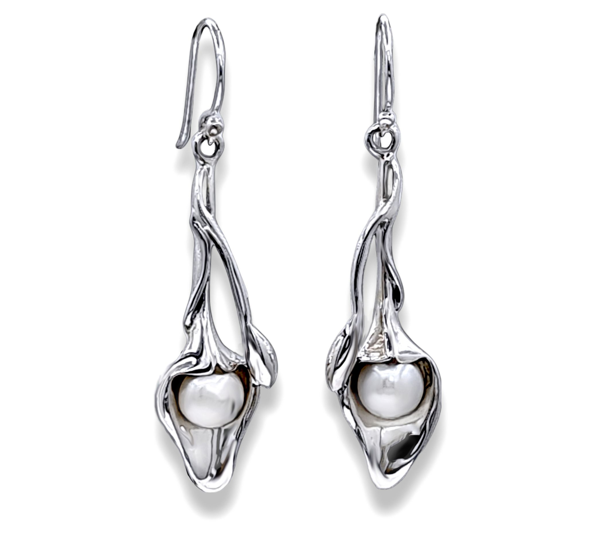 Hagit Sterling Silver Cultured Pearl Eden Earrings