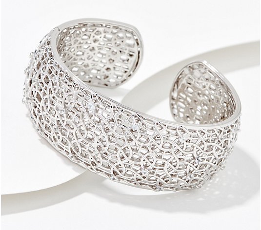 JUDITH Collection LATTICE Cuff with White Sapphires