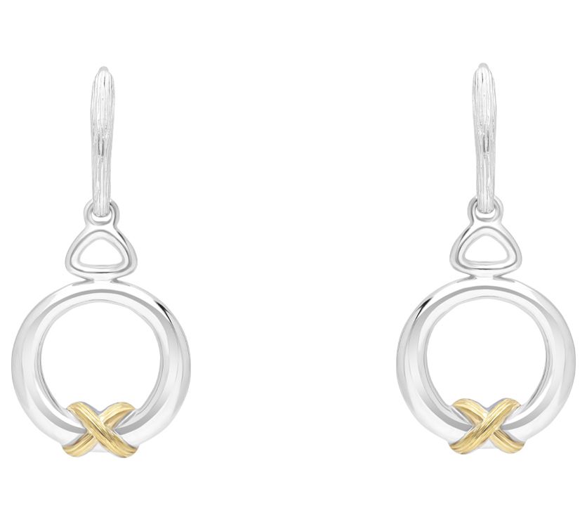 Ariva Sterling Silver & 18K Gold-Clad Hugs & Kisses Earrings